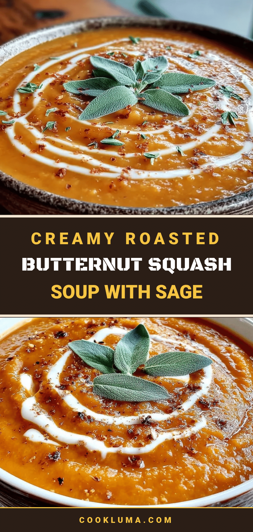 creamy roasted butternut squash soup with sage recipe