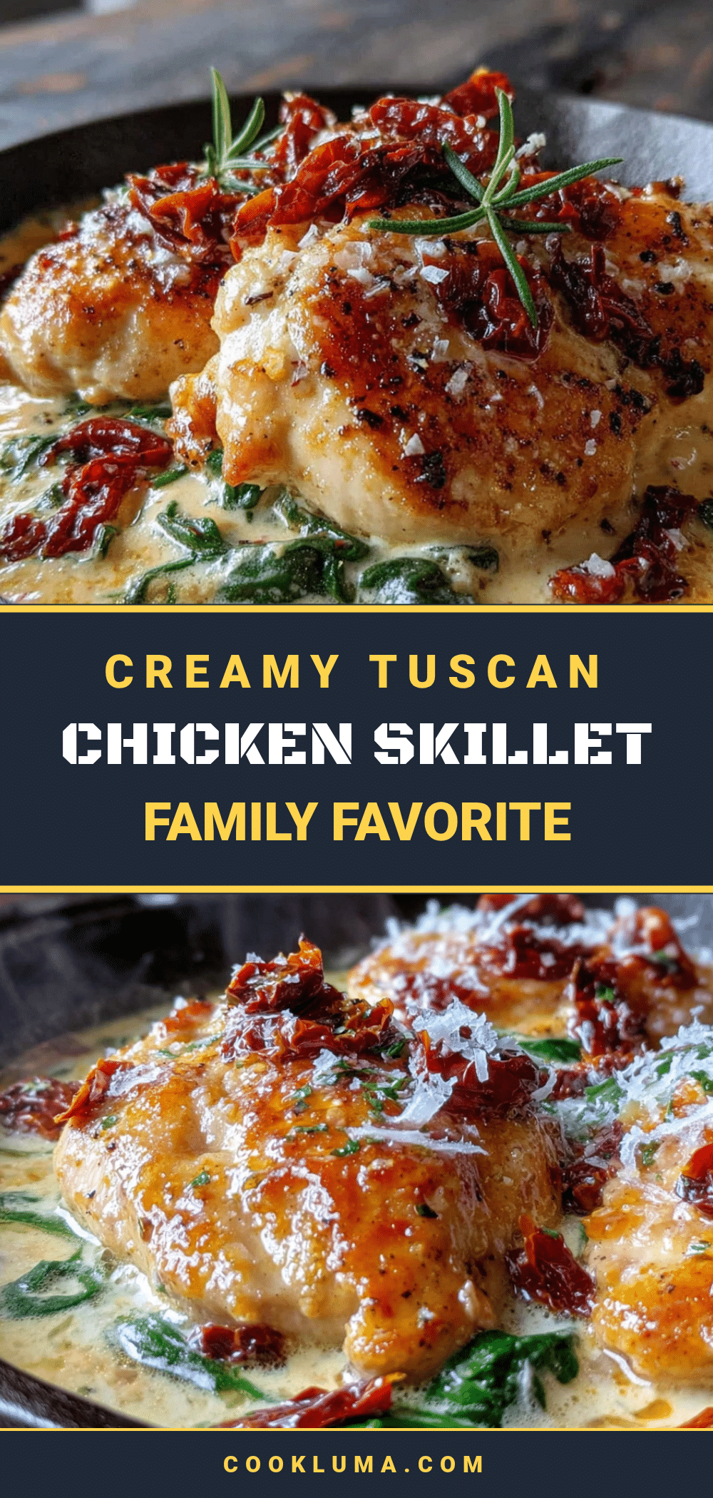 creamy tuscan chicken skillet recipe