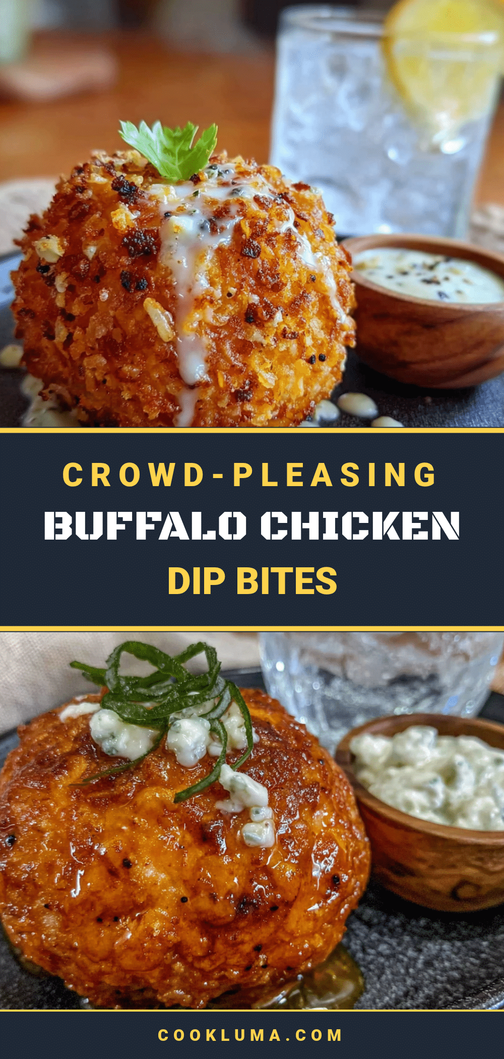 crispy buffalo chicken dip football bites recipe