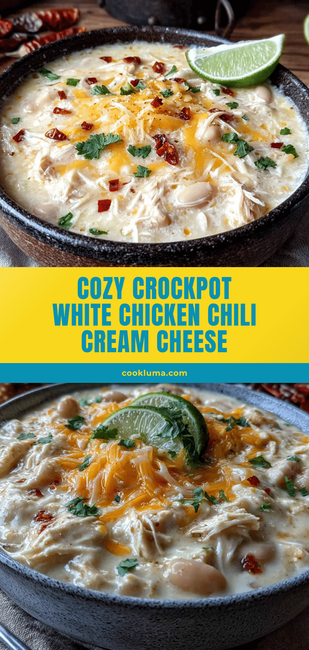 crockpot white chicken chili with cream cheese recipe