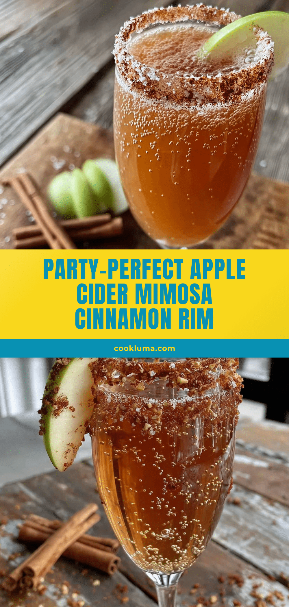 Easy Apple Cider Mimosa with Cinnamon Rim recipe
