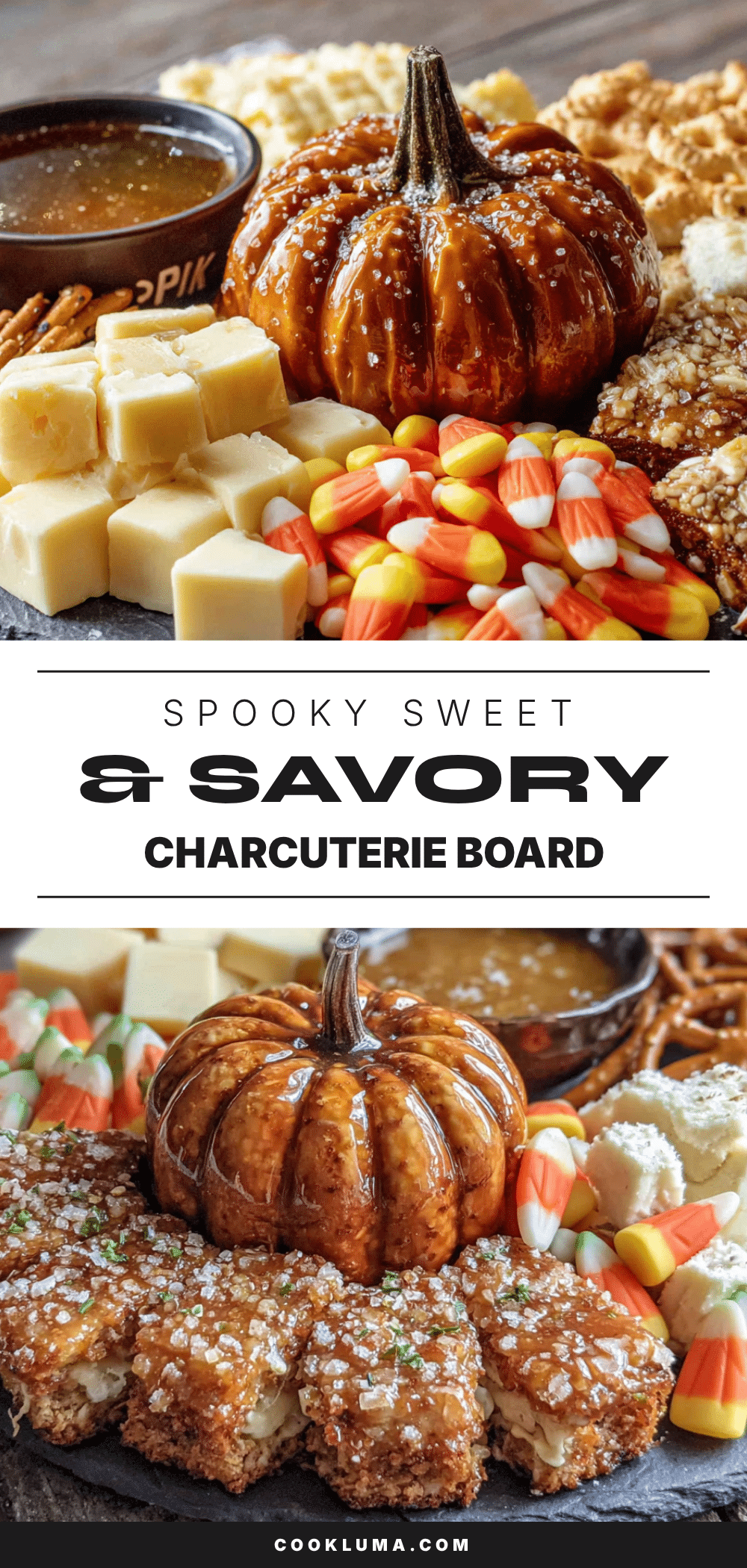 Easy Halloween Charcuterie Board with Candy Corn recipe