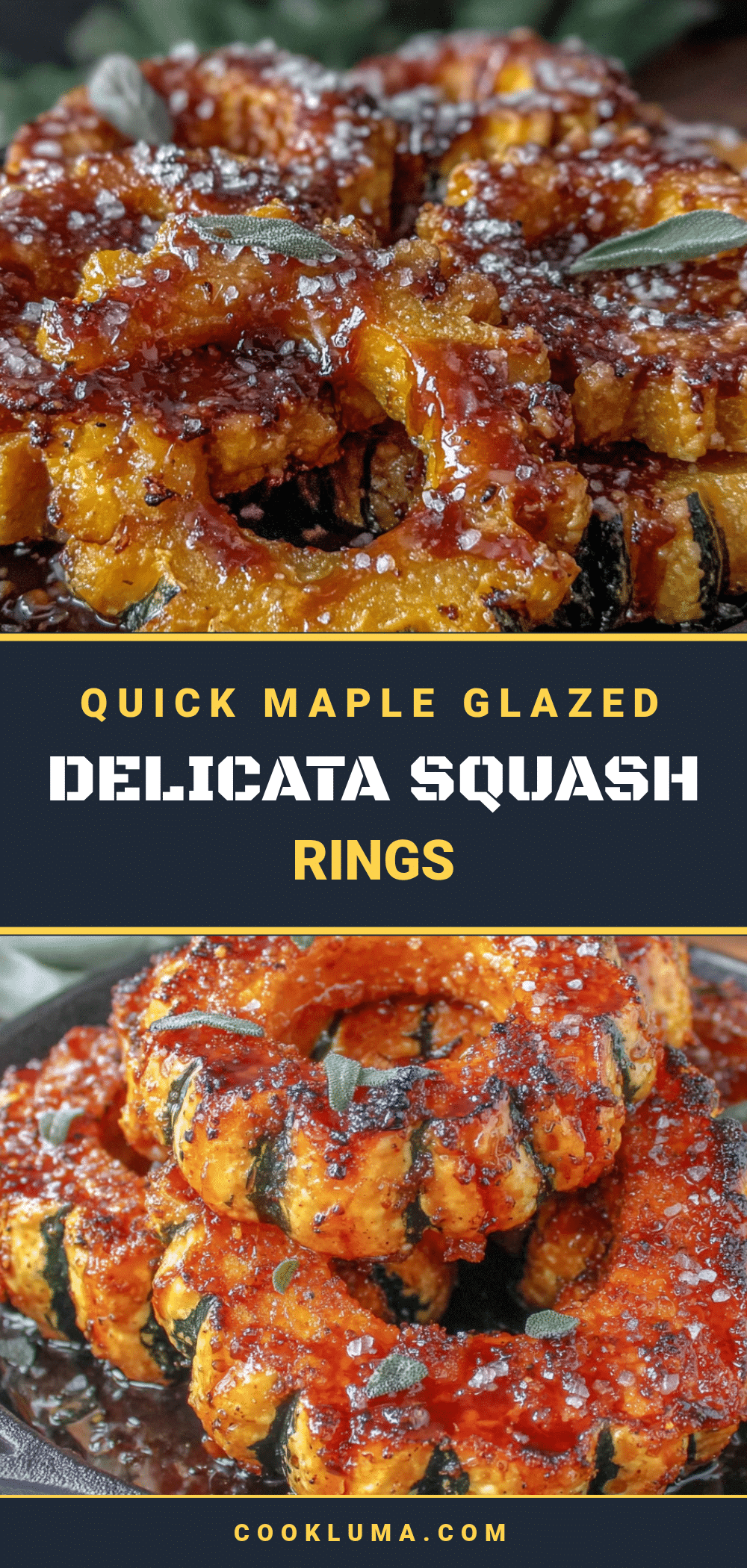 Easy Maple Glazed Delicata Squash Rings recipe