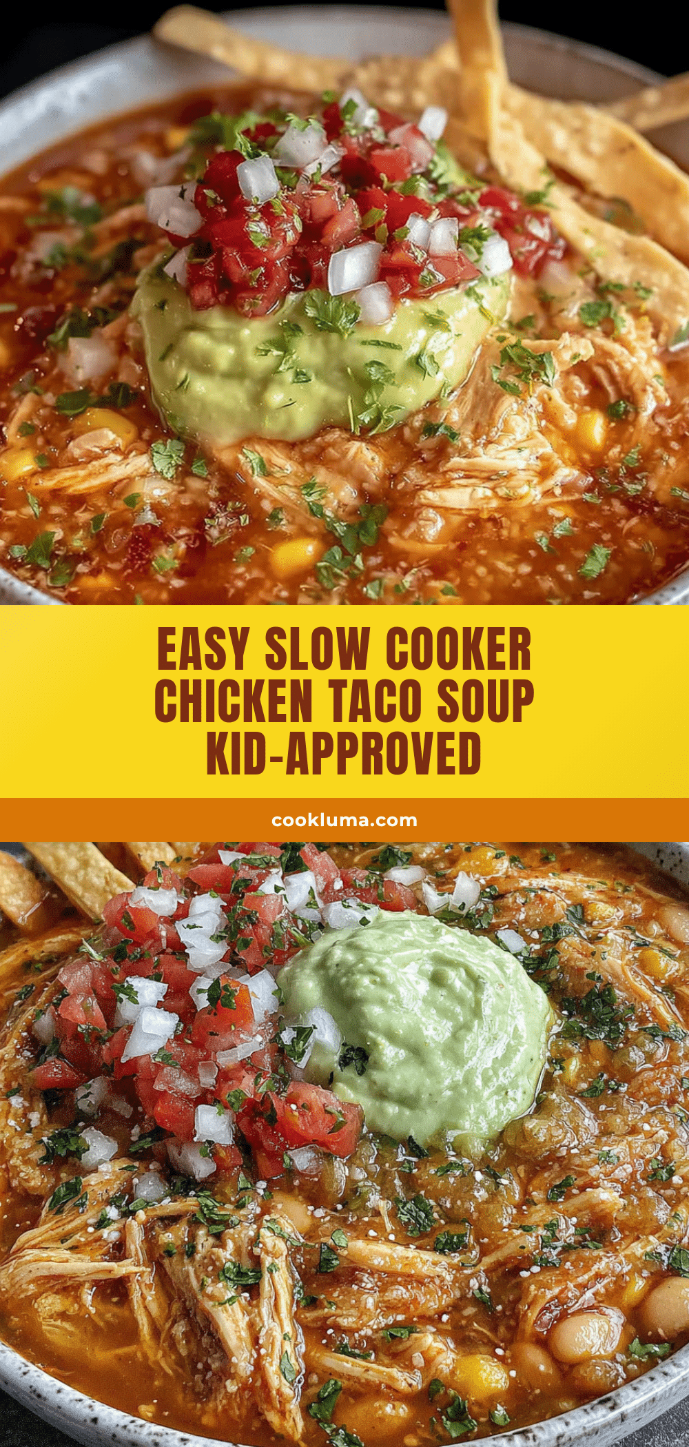 easy slow cooker chicken taco soup recipe