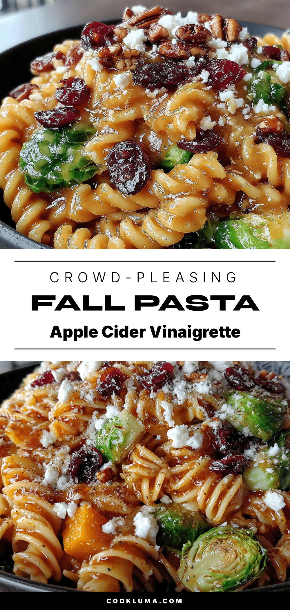 fall pasta salad with apple cider vinaigrette recipe