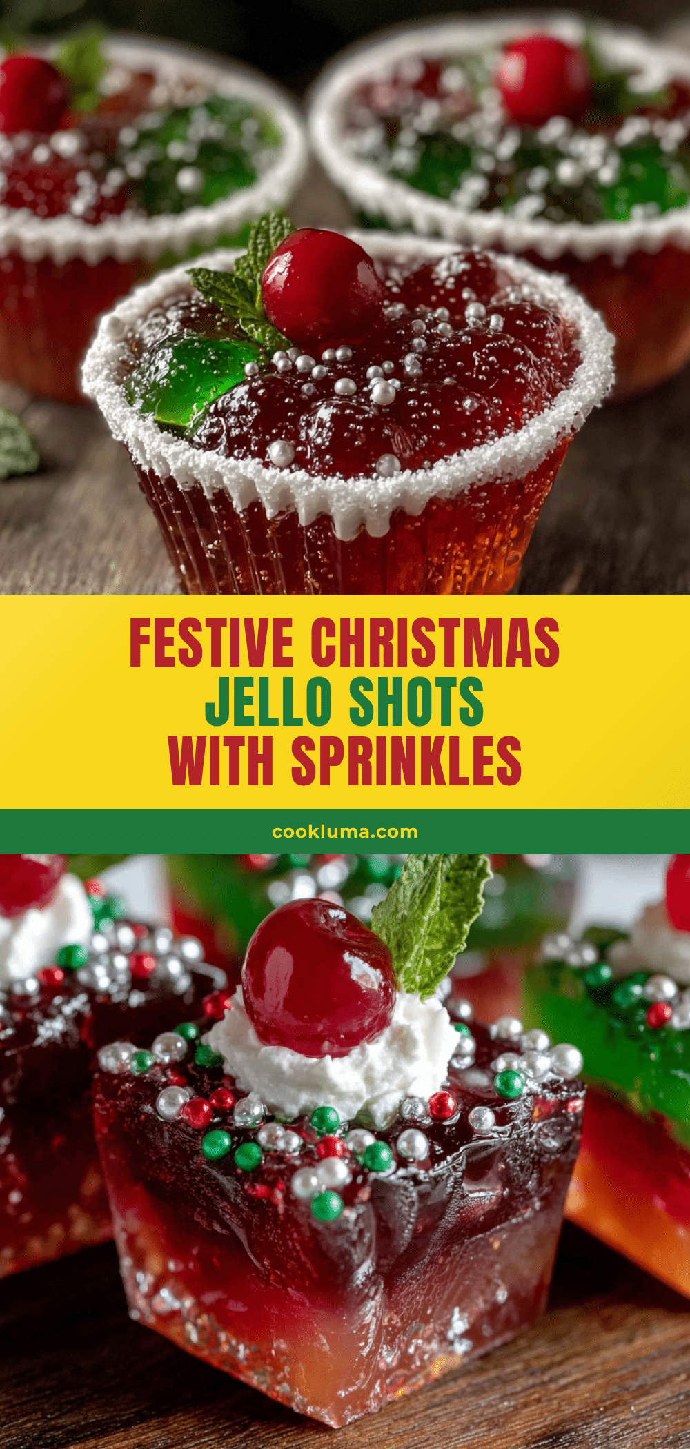 festive Christmas jello shots recipe