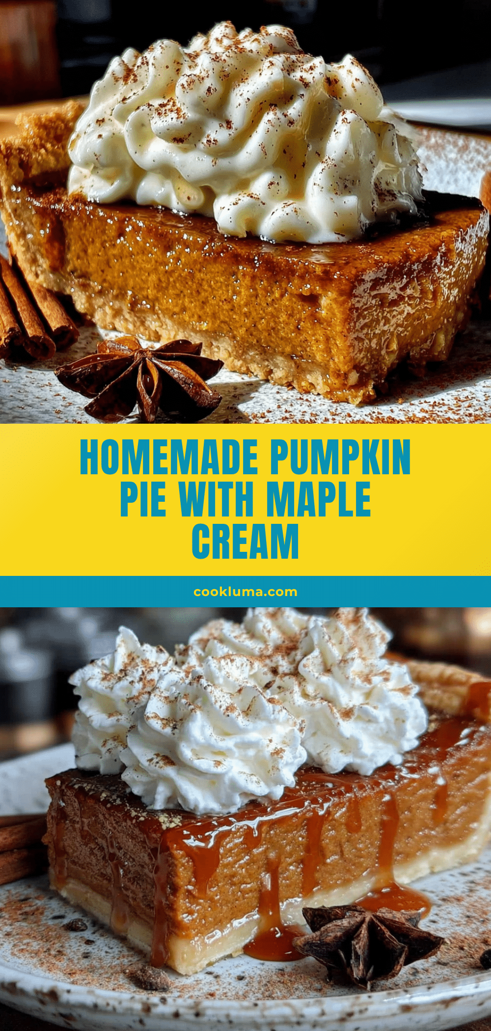 homemade pumpkin pie with maple whipped cream recipe
