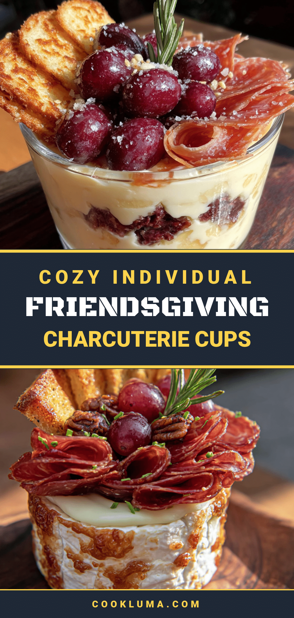 individual Friendsgiving charcuterie cups recipe