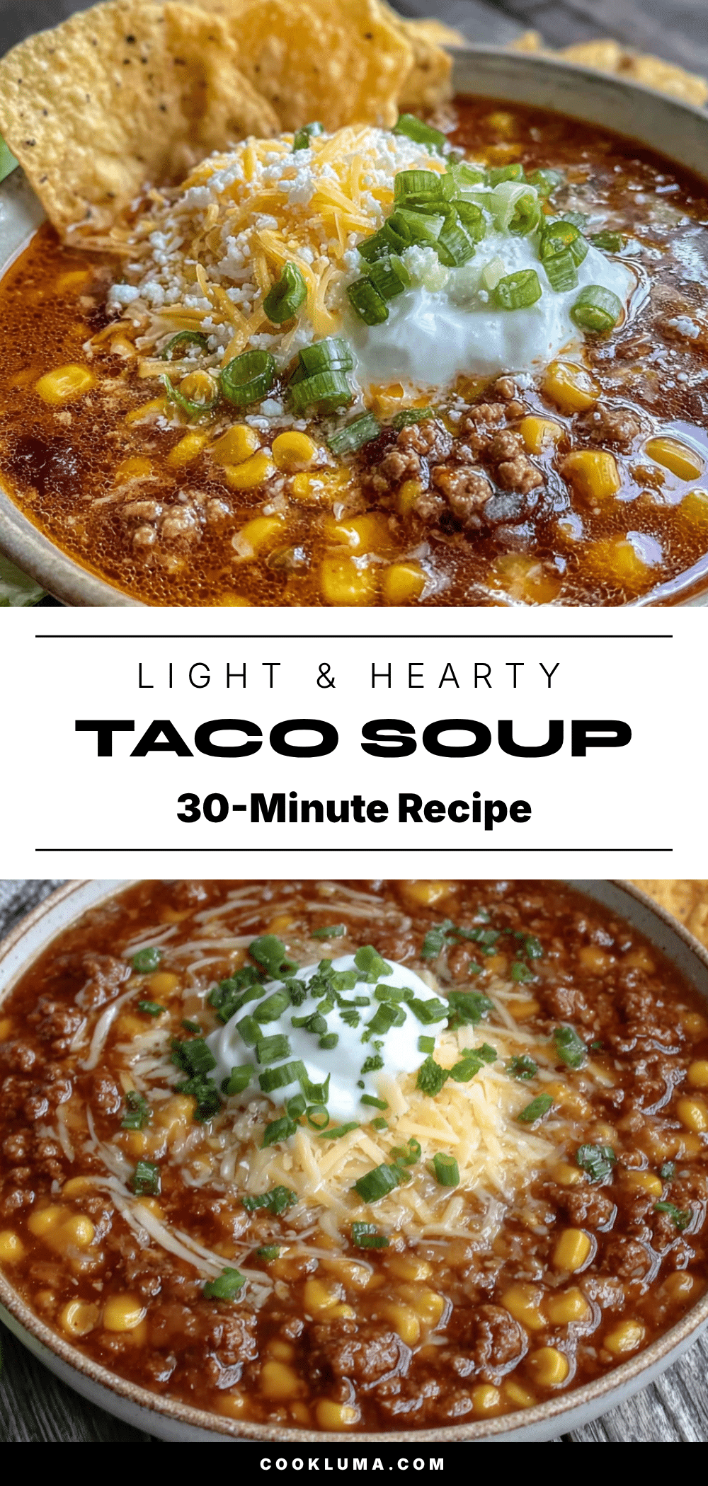 light & hearty 30-minute taco soup recipe