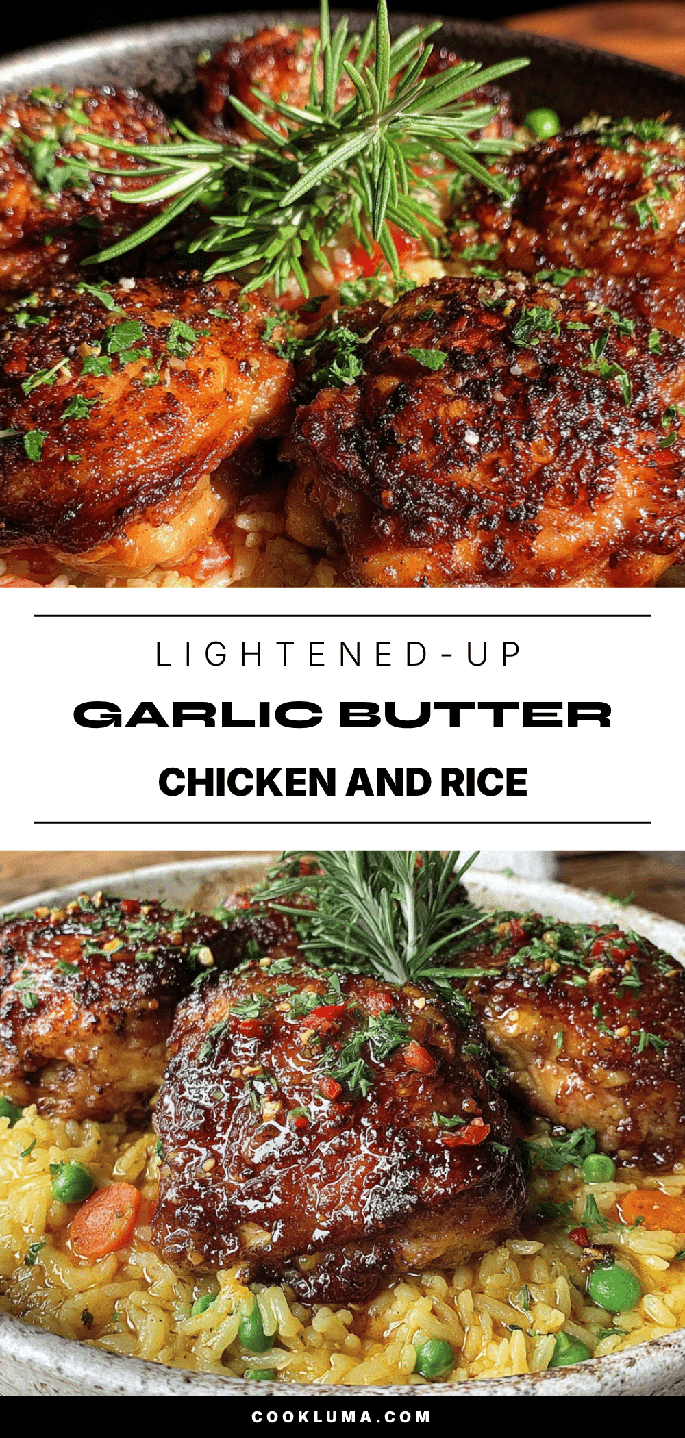 lightened-up garlic butter chicken and rice recipe