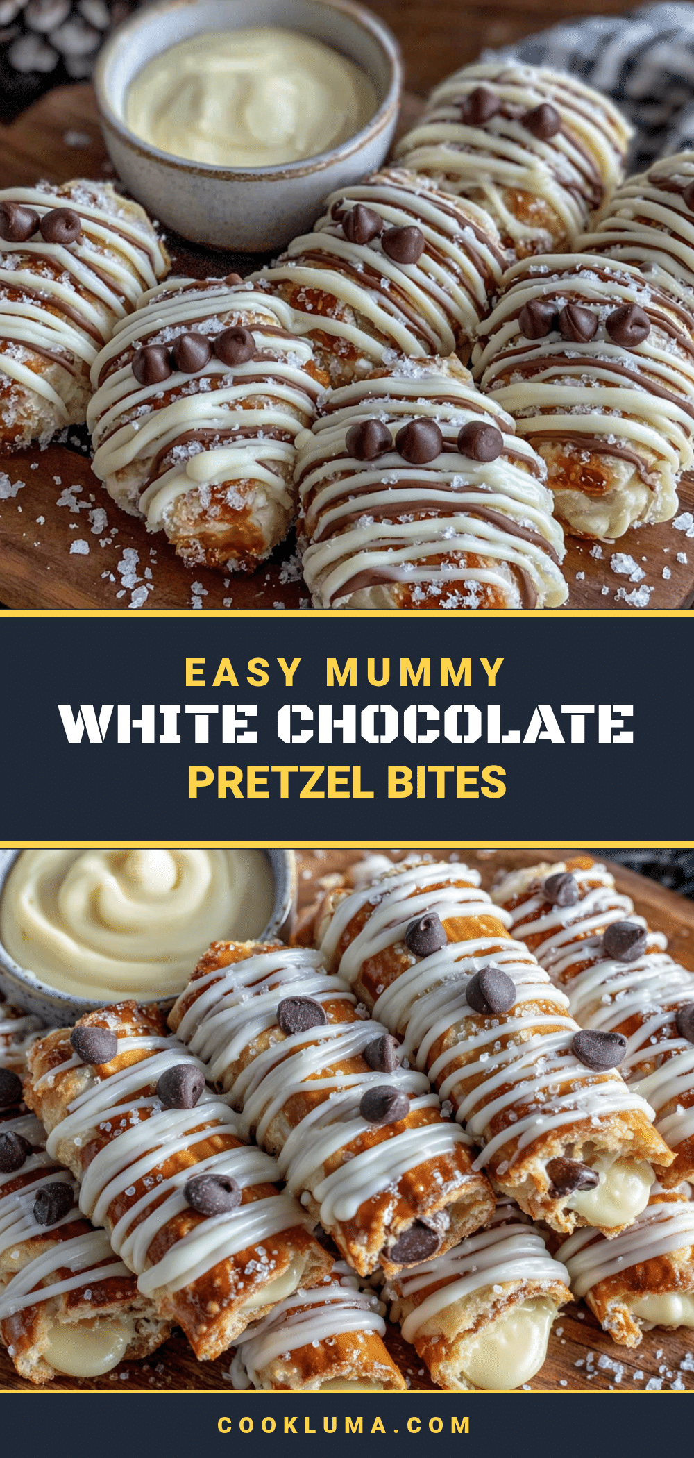mummy white chocolate pretzel bites recipe
