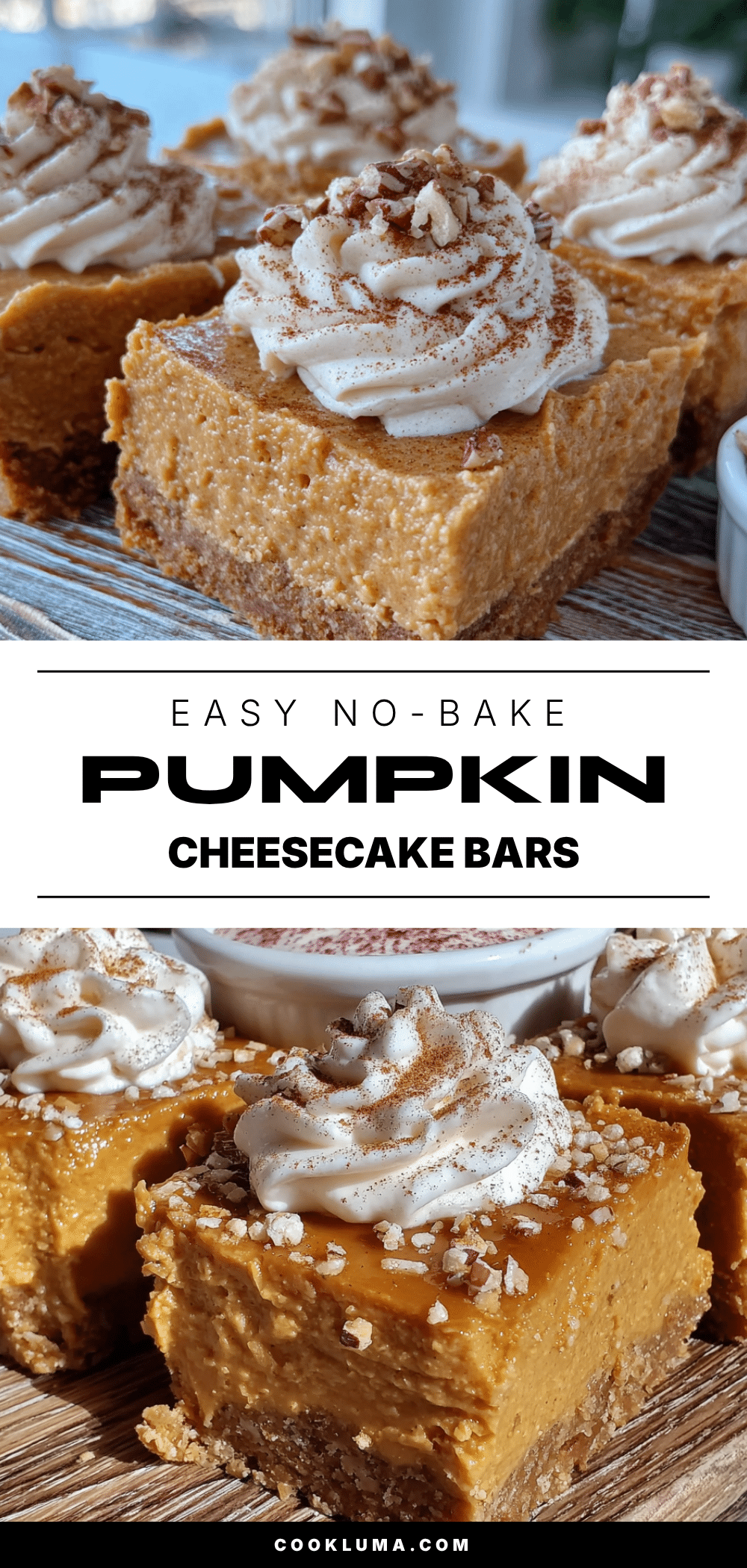 no-bake pumpkin cheesecake bars recipe