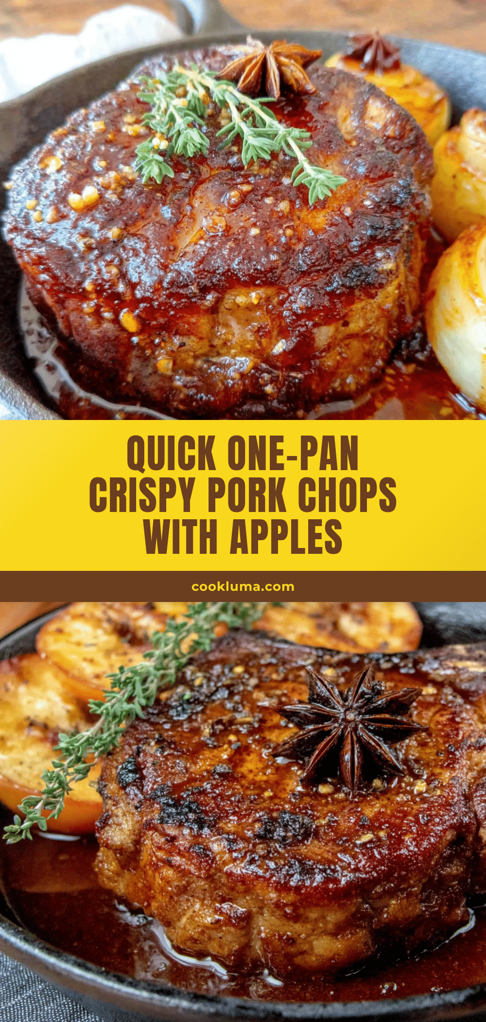 one-pan pork chops with apples recipe
