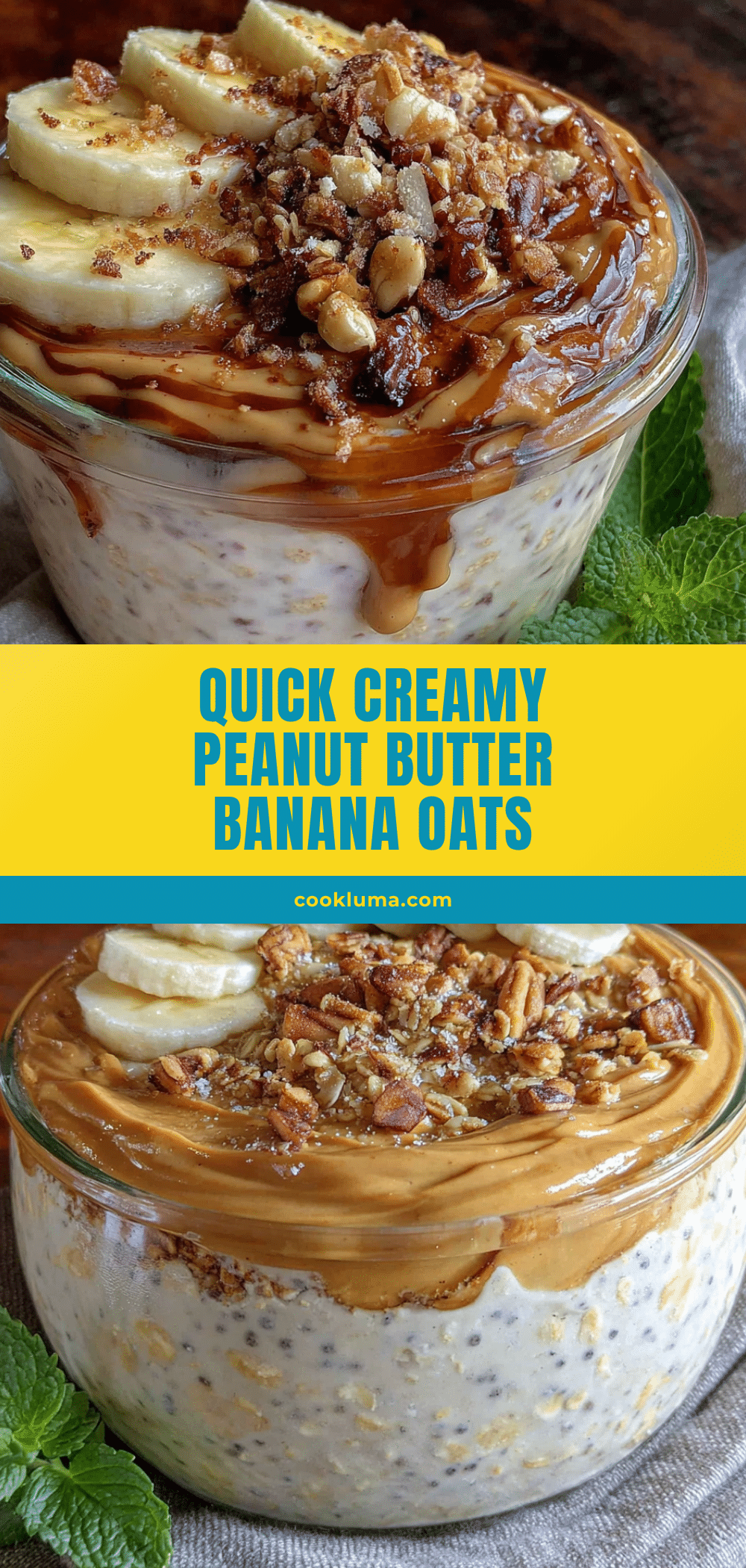 peanut butter banana overnight oats recipe