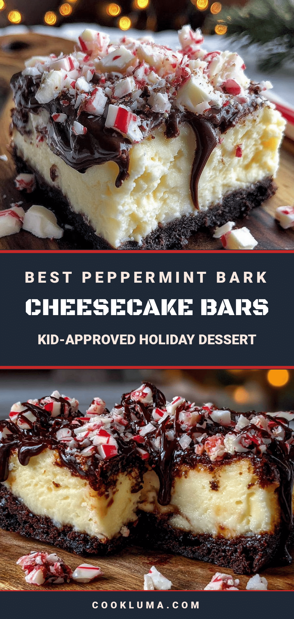 peppermint bark cheesecake bars recipe
