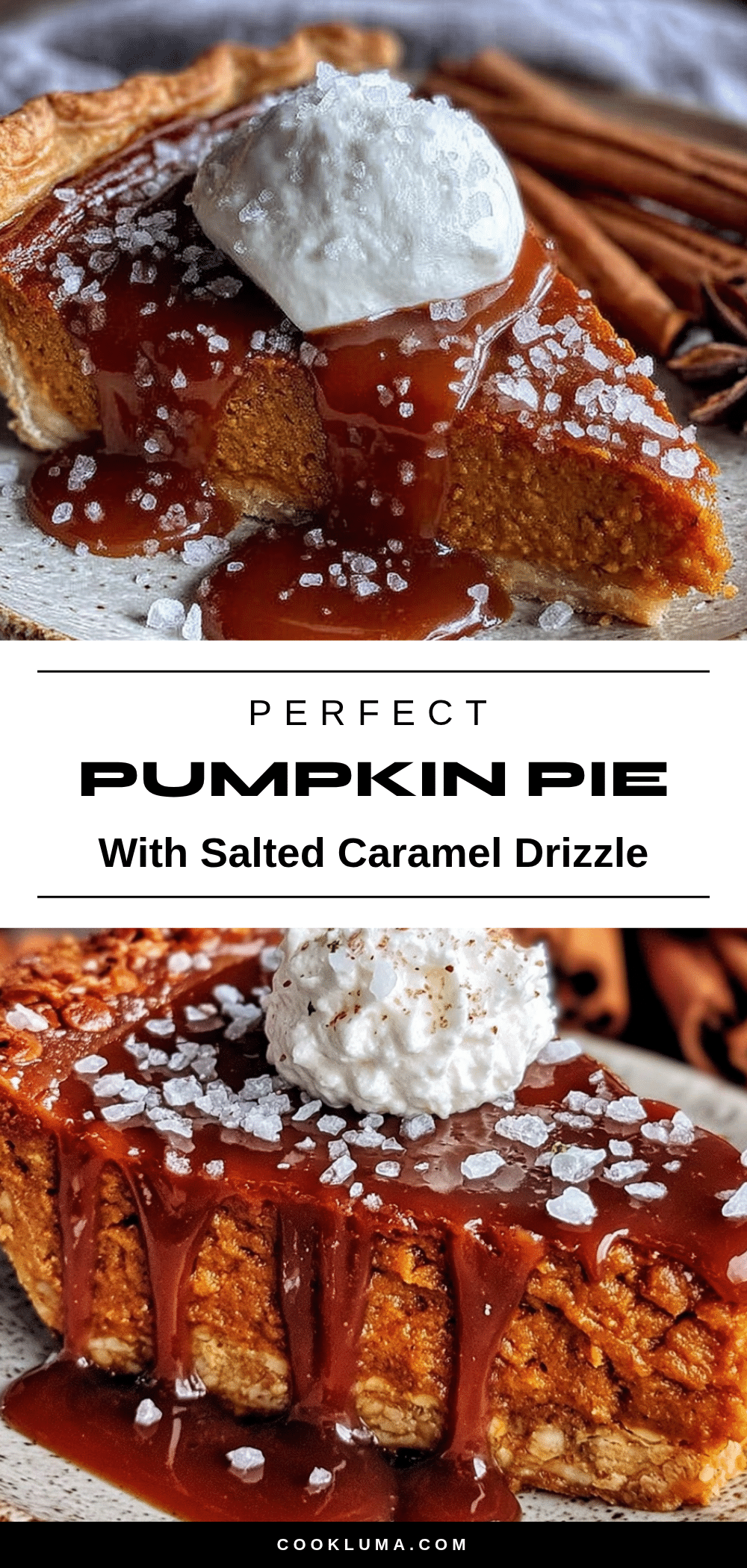 perfect pumpkin pie with salted caramel drizzle recipe