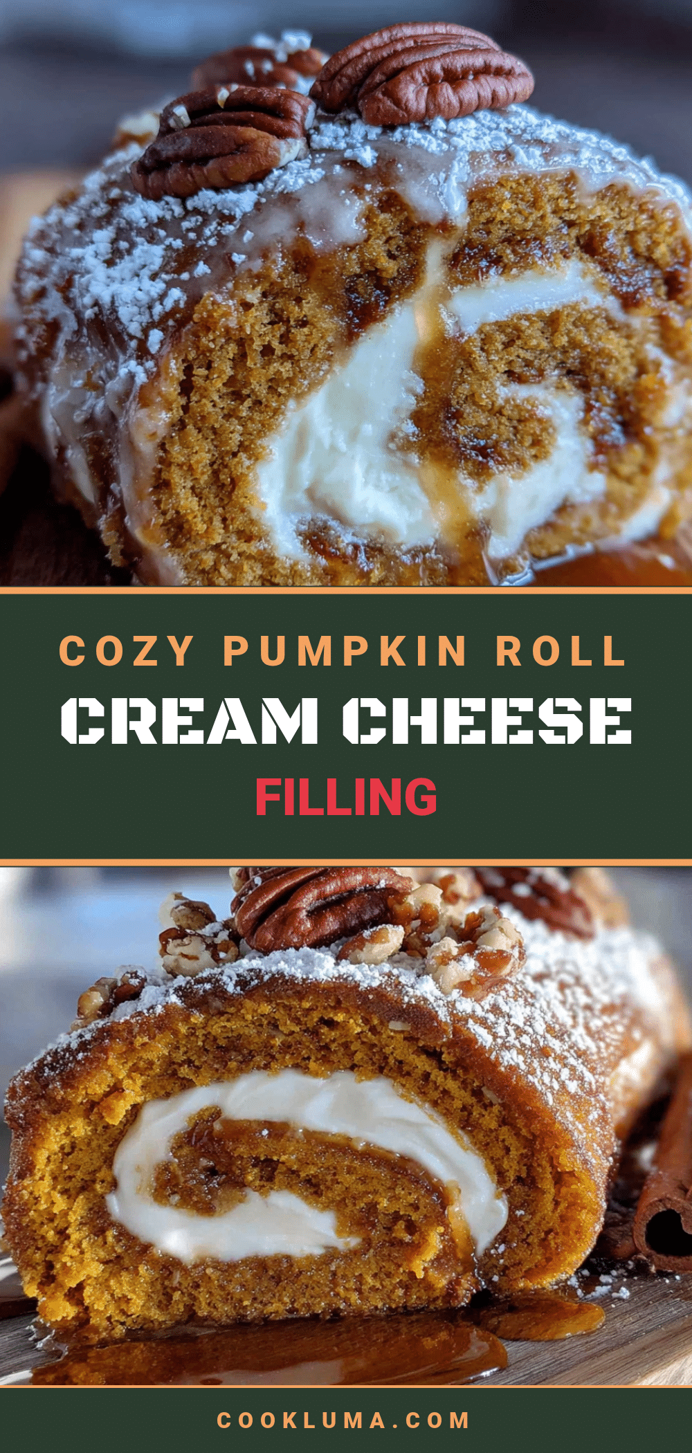pumpkin roll with cream cheese filling recipe
