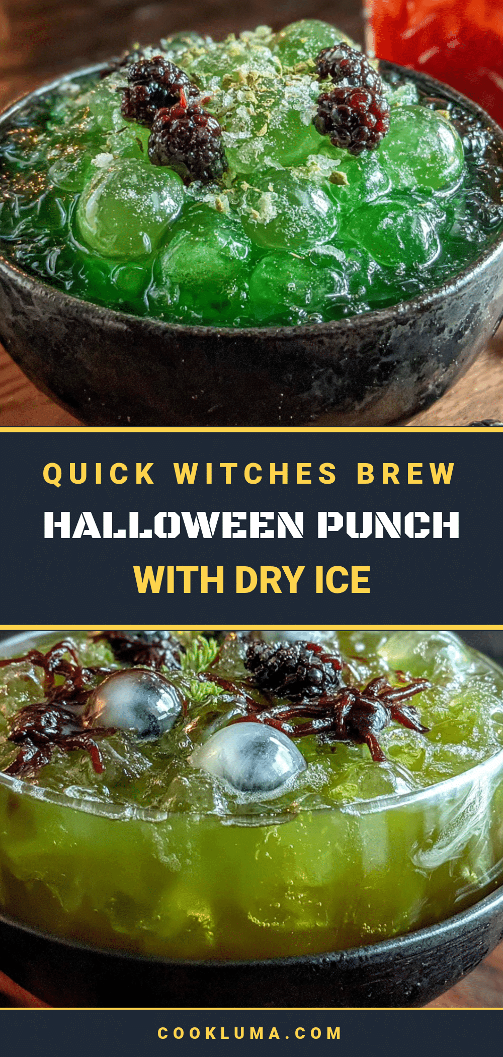 Quick Witches Brew Halloween Punch with Dry Ice recipe