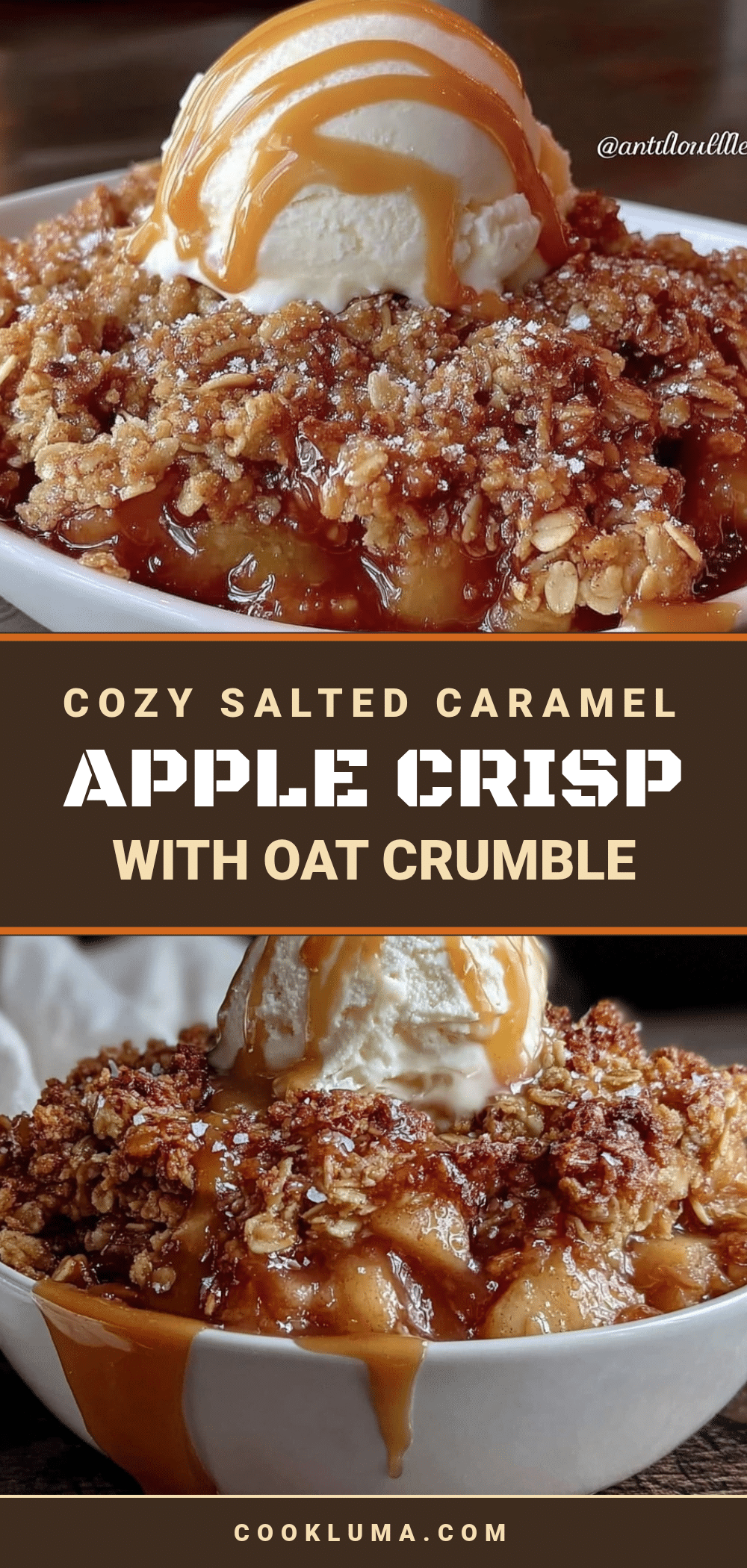 Salted Caramel Apple Crisp recipe