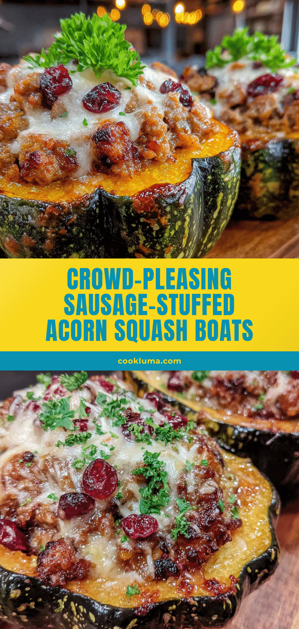 Sausage-Stuffed Acorn Squash recipe