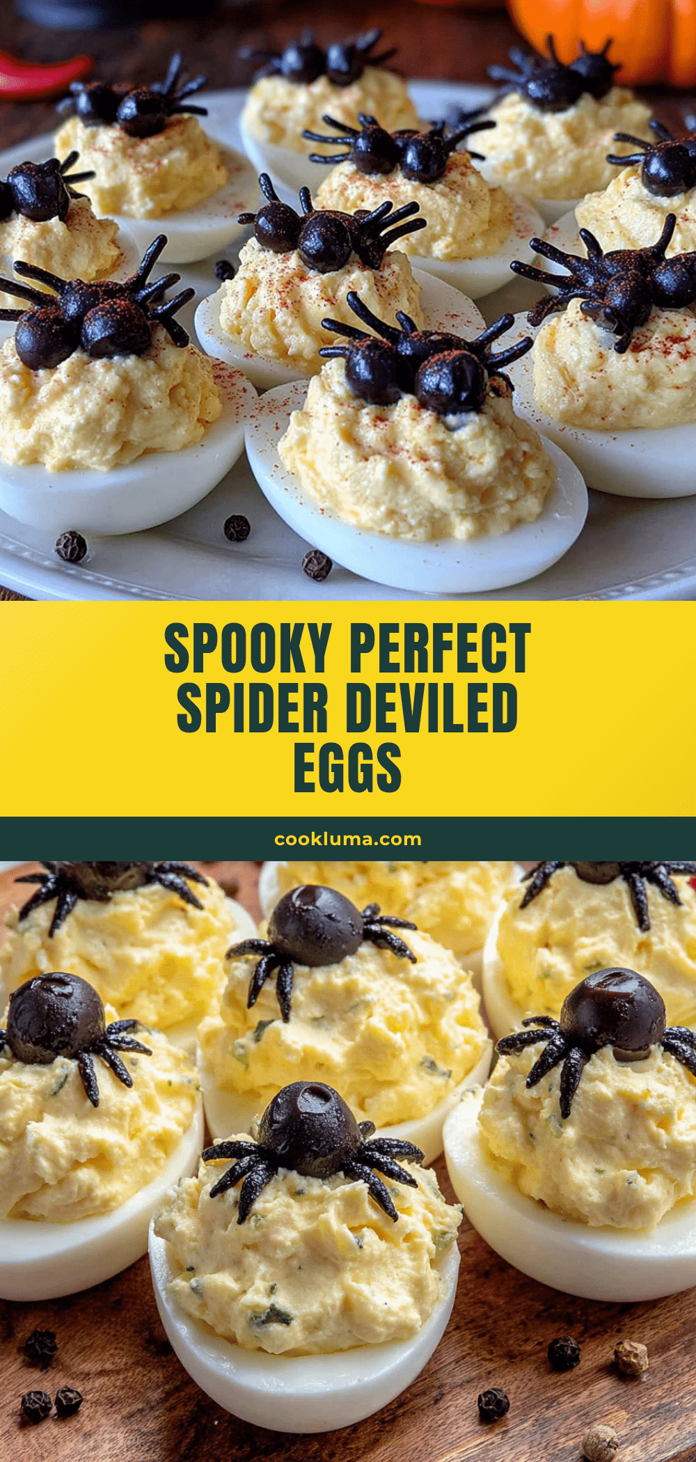 spider deviled eggs recipe