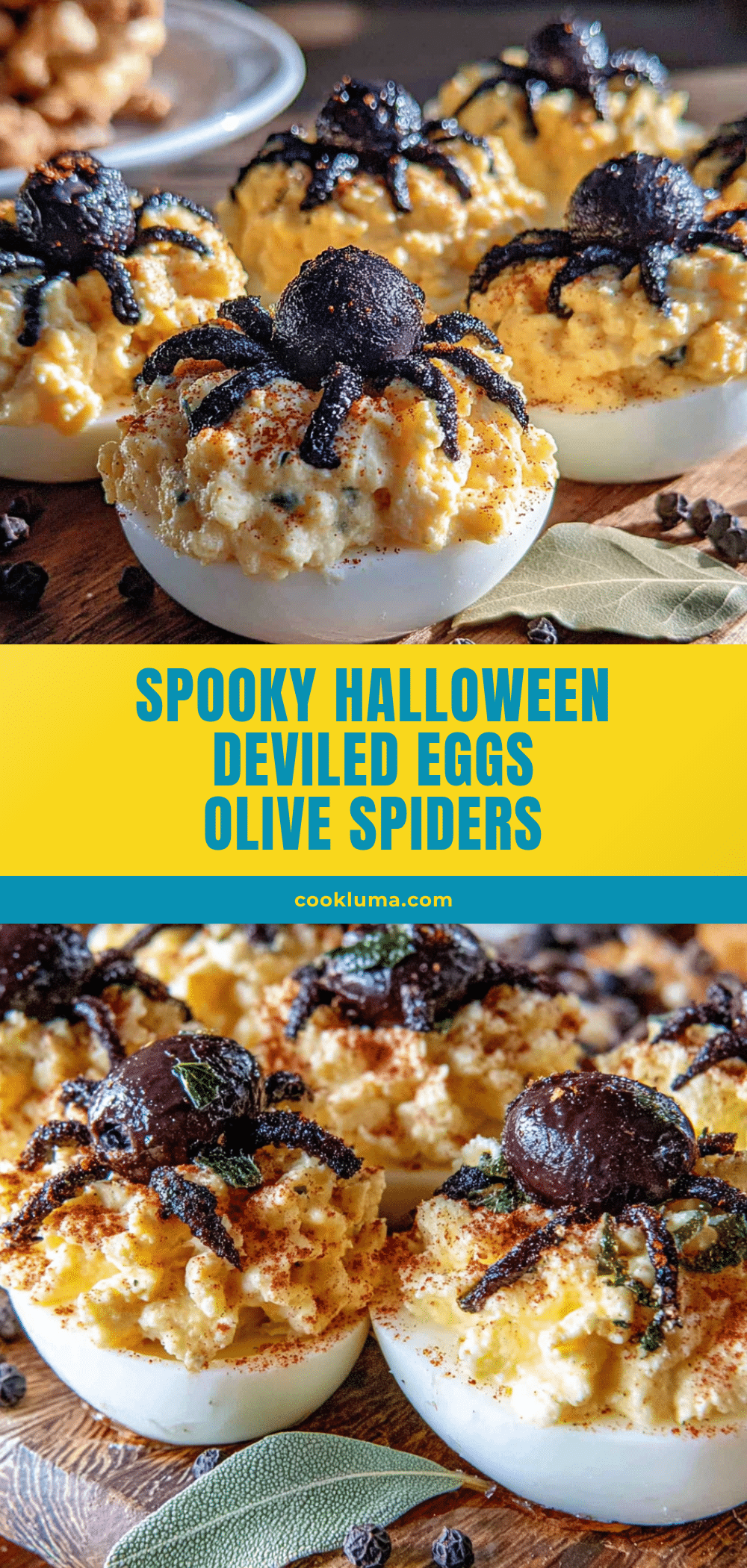 Spooky Halloween Deviled Eggs recipe