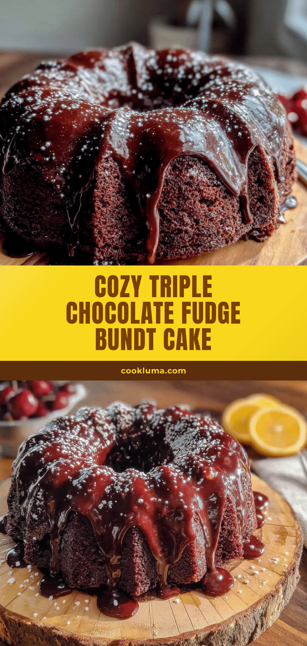 triple chocolate fudge bundt cake recipe
