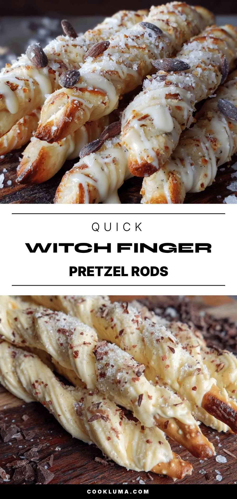 witch finger pretzel rods recipe