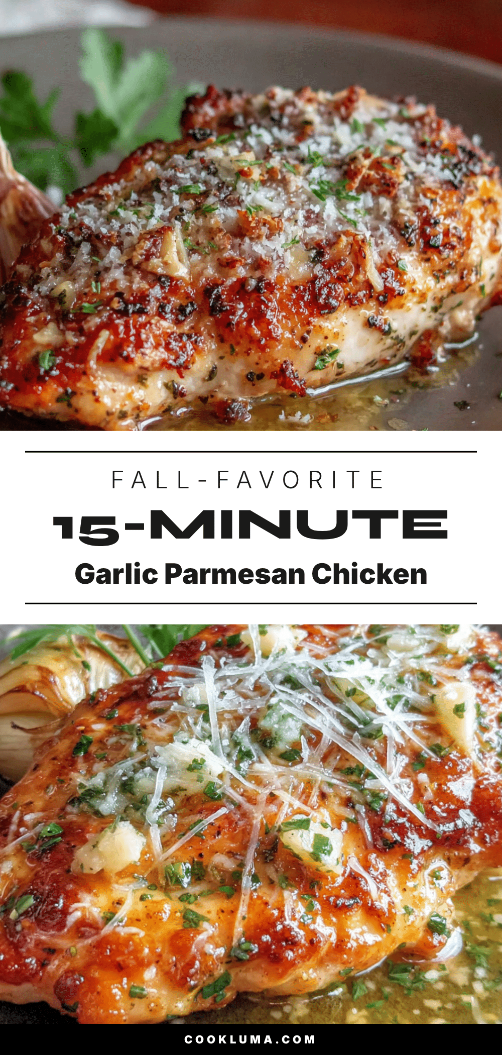 15-minute garlic parmesan chicken recipe