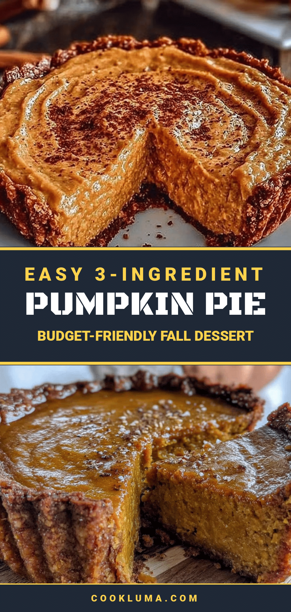 3-ingredient pumpkin pie recipe
