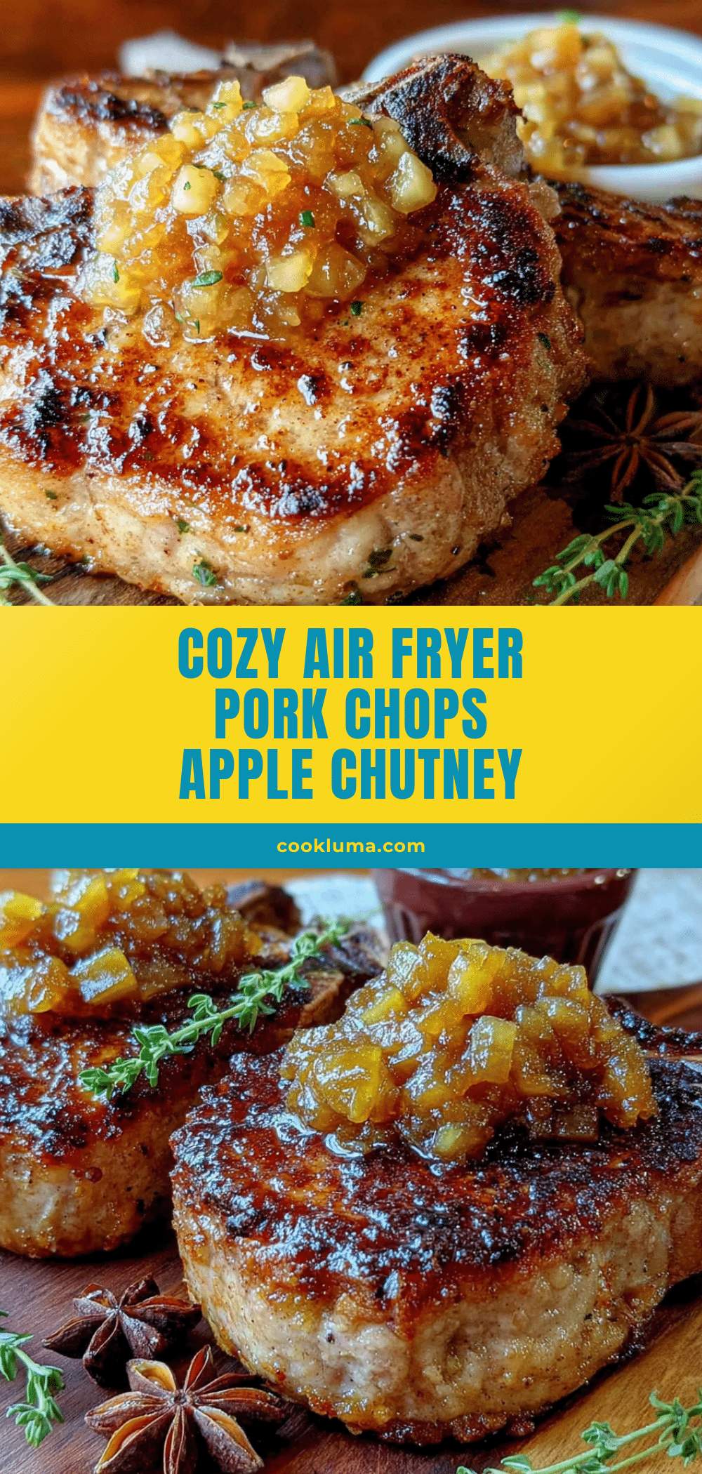air fryer pork chops with apple chutney recipe