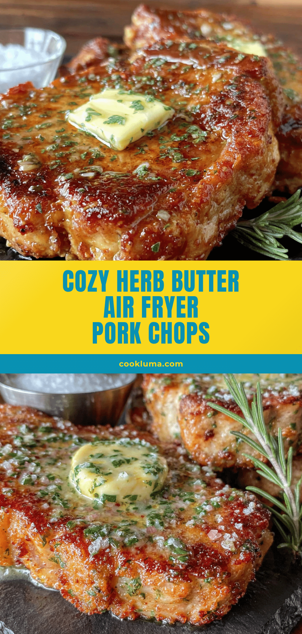 air fryer pork chops with herb butter recipe