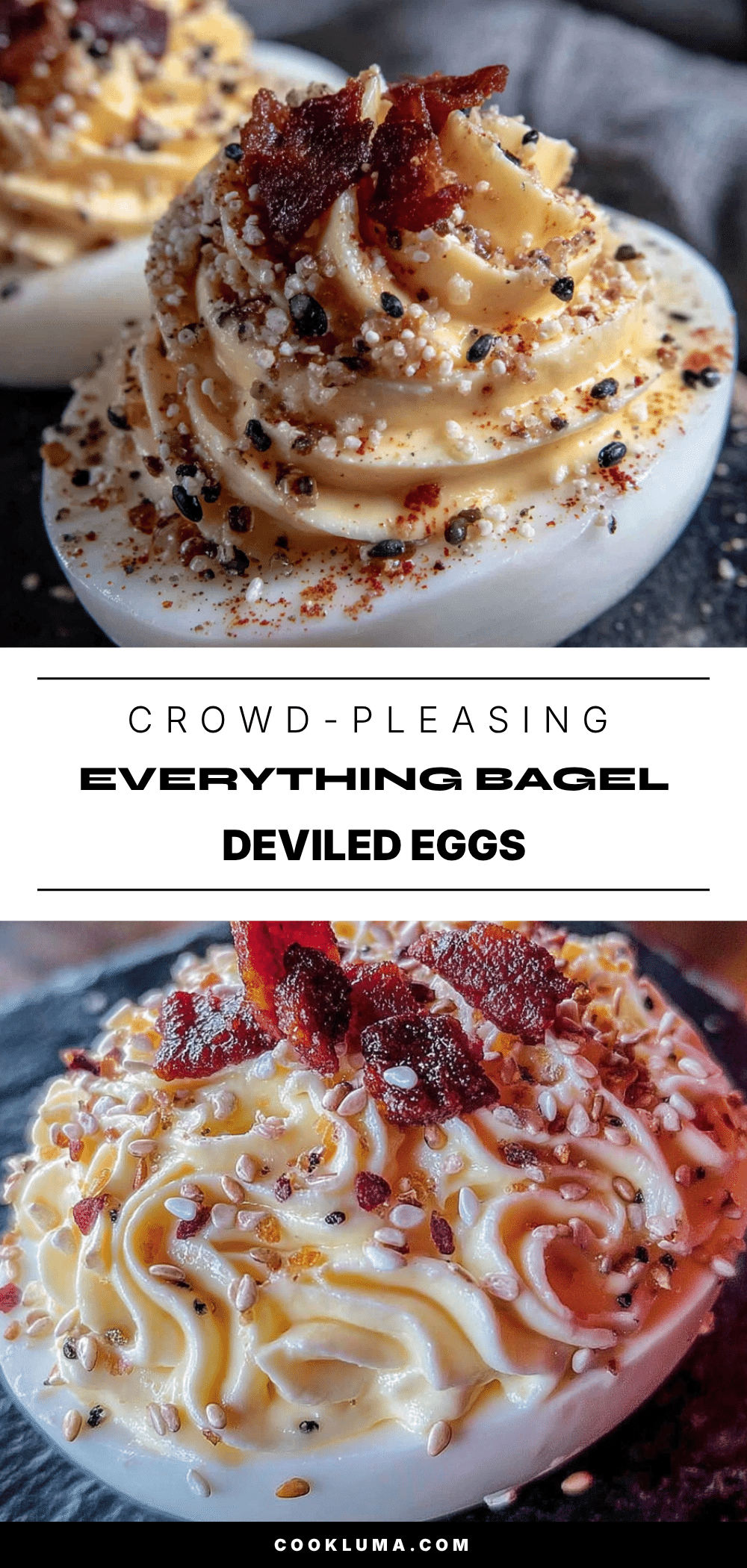 bacon everything bagel deviled eggs recipe