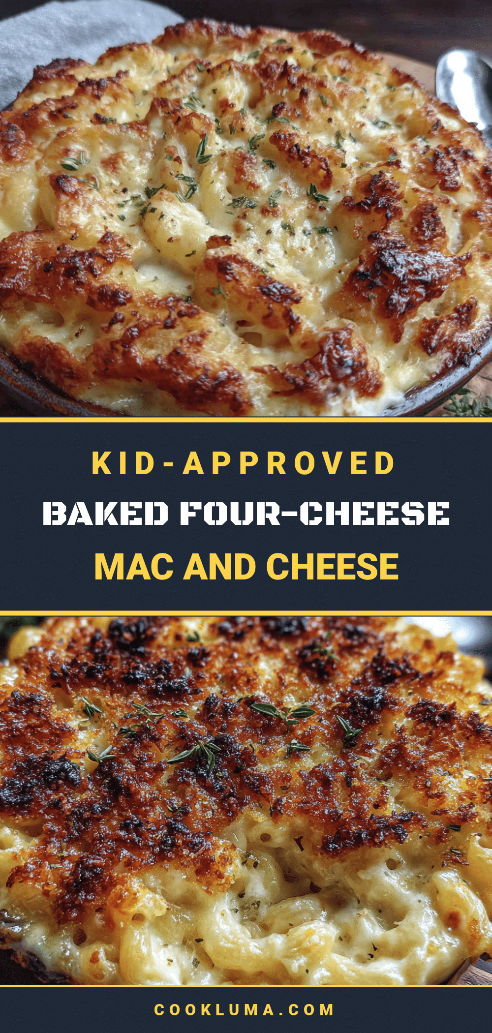 baked four-cheese mac and cheese recipe