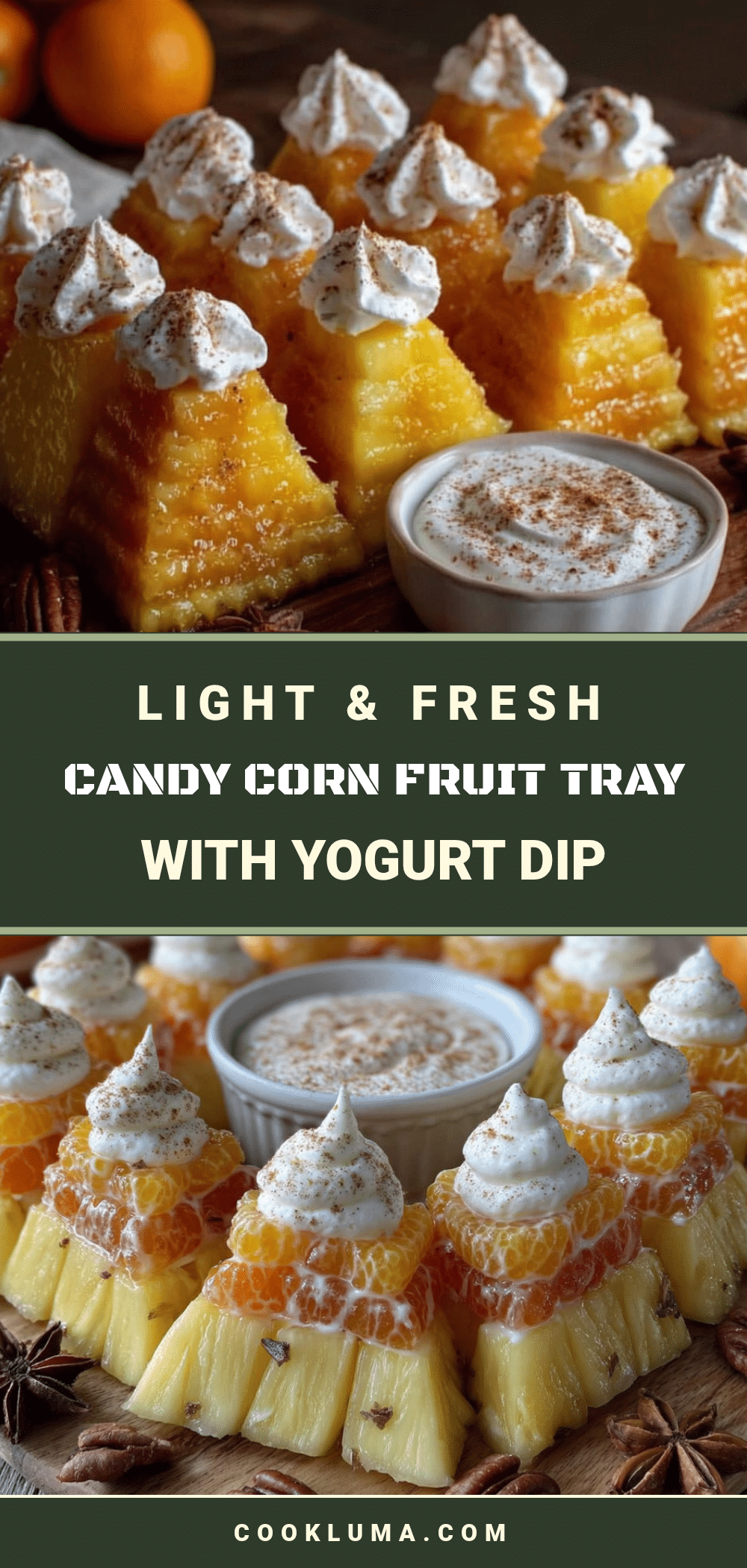 candy corn fruit tray recipe