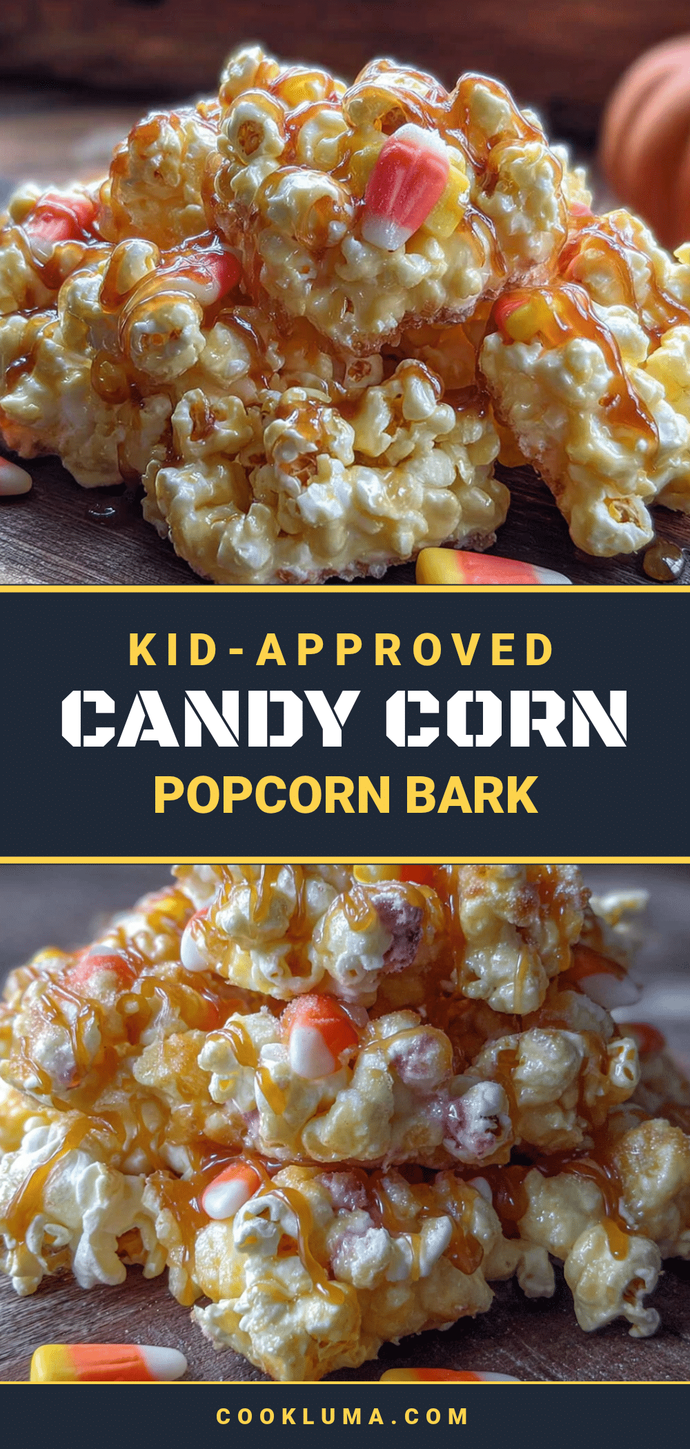 candy corn popcorn bark recipe