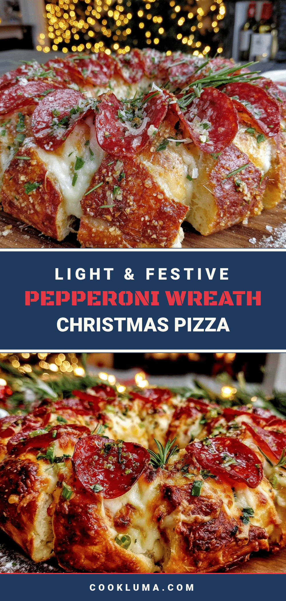christmas pepperoni wreath pizza recipe