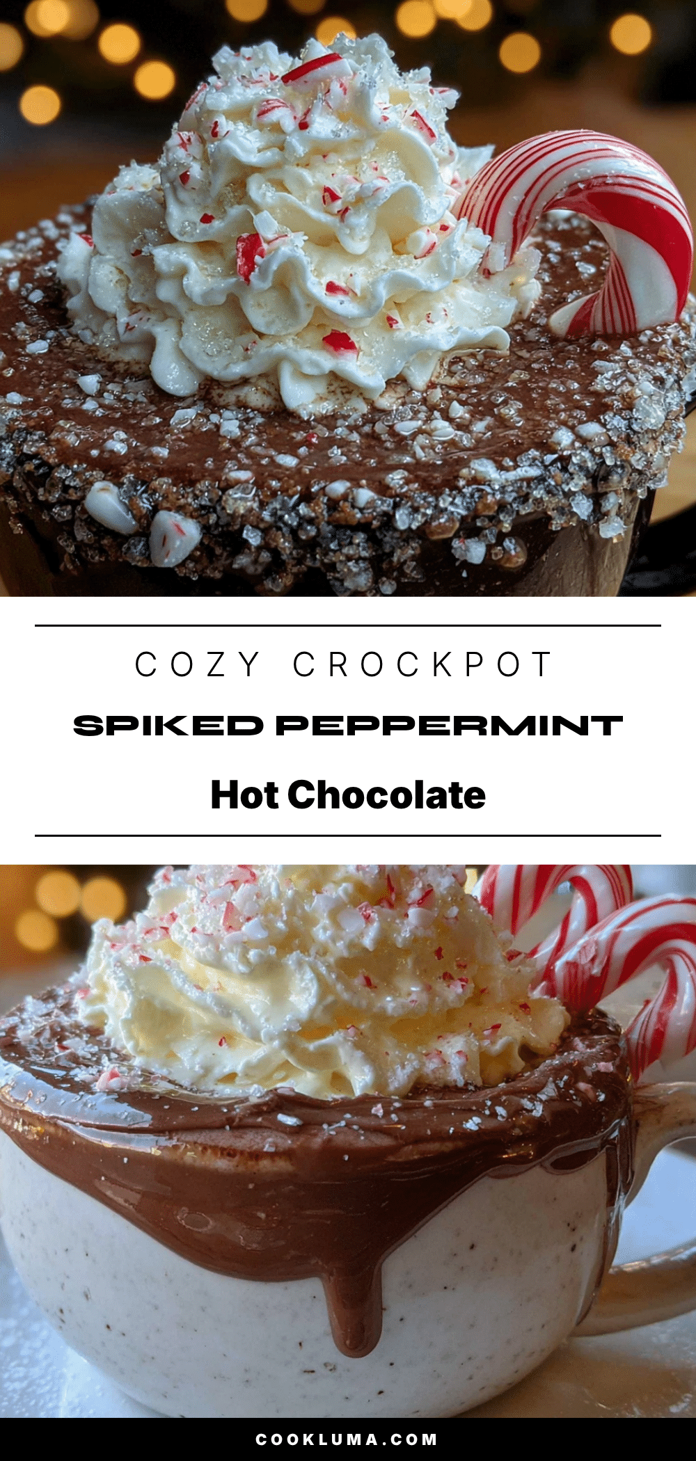 cozy crockpot spiked peppermint hot chocolate recipe