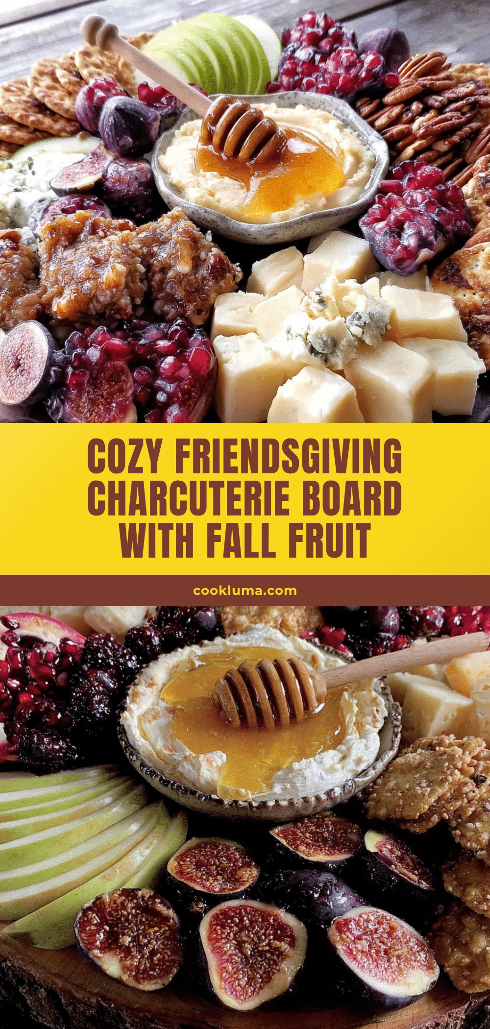 Cozy Friendsgiving Charcuterie Board with Fall Fruit and Honey recipe