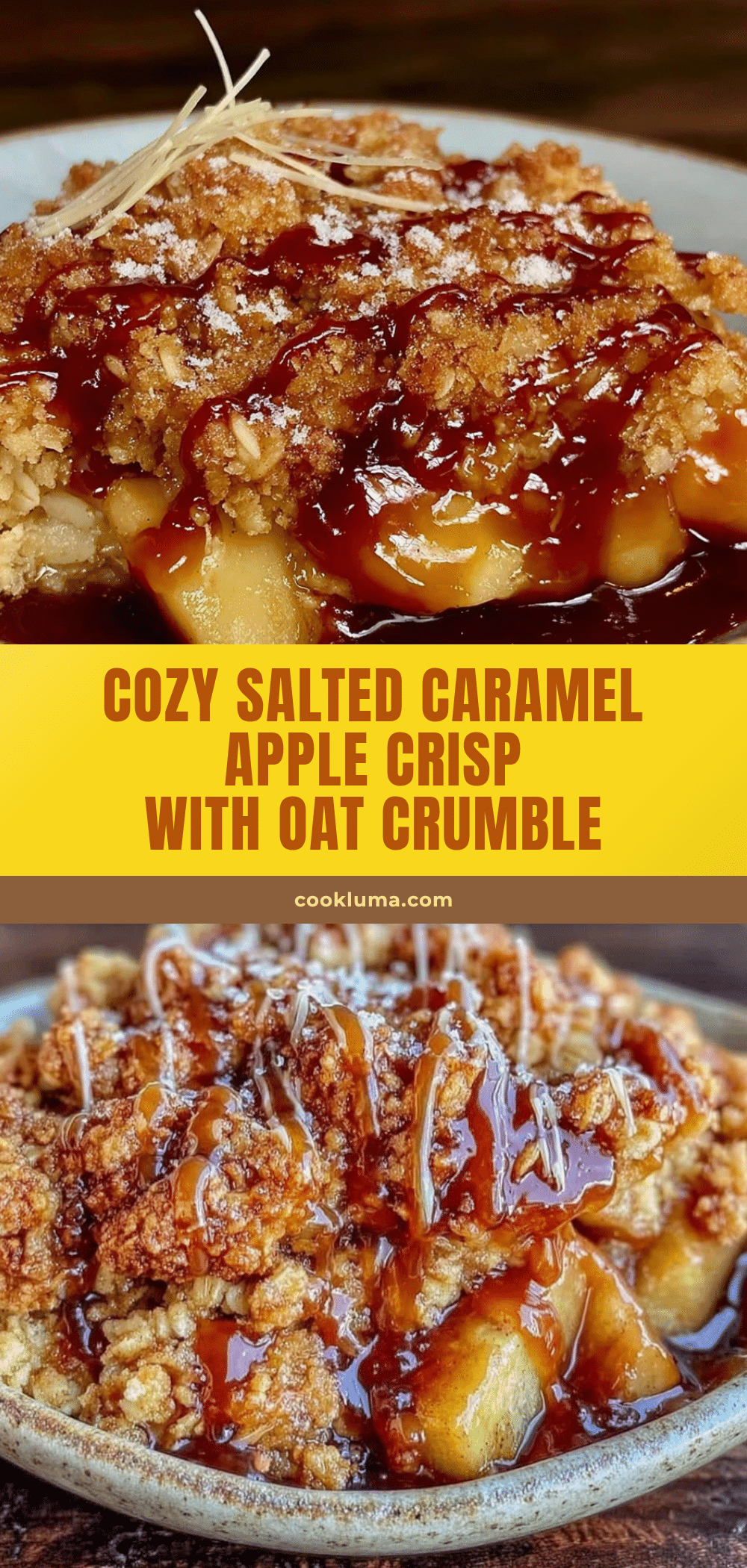 cozy salted caramel apple crisp recipe