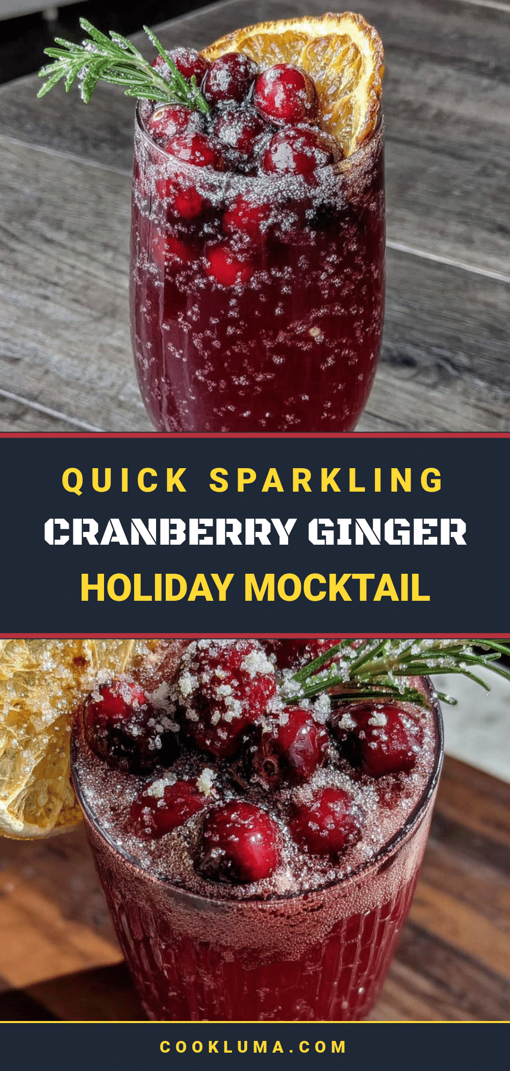 cranberry ginger mocktail recipe