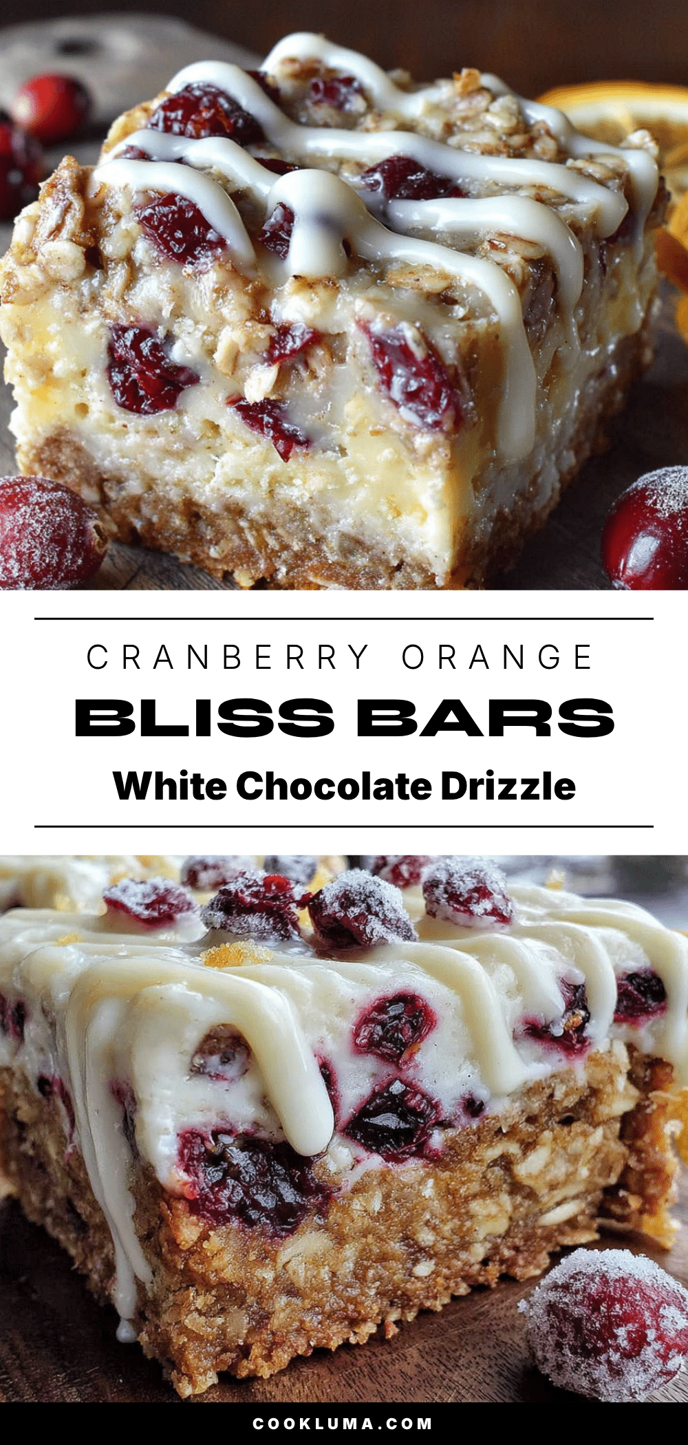 cranberry orange bliss bars recipe