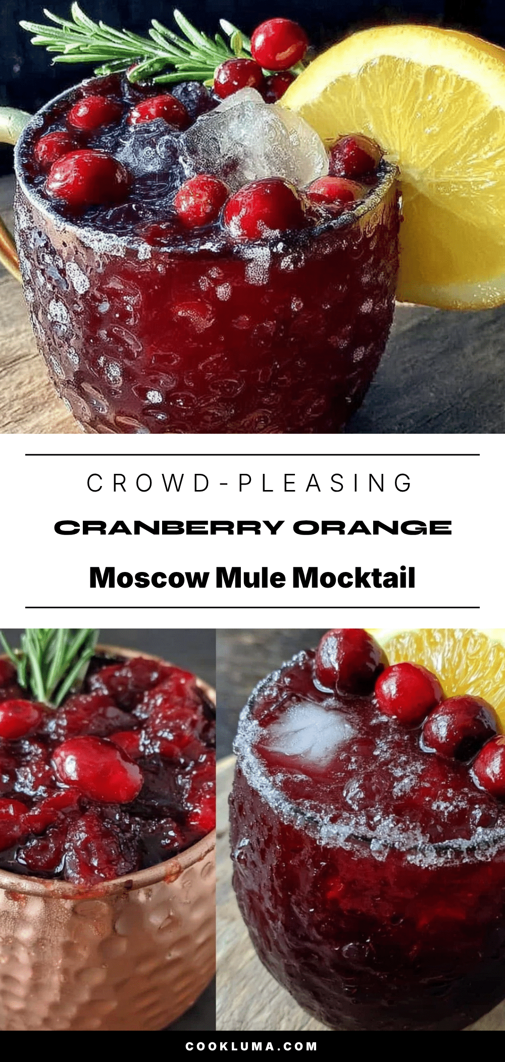 cranberry orange moscow mule mocktail recipe