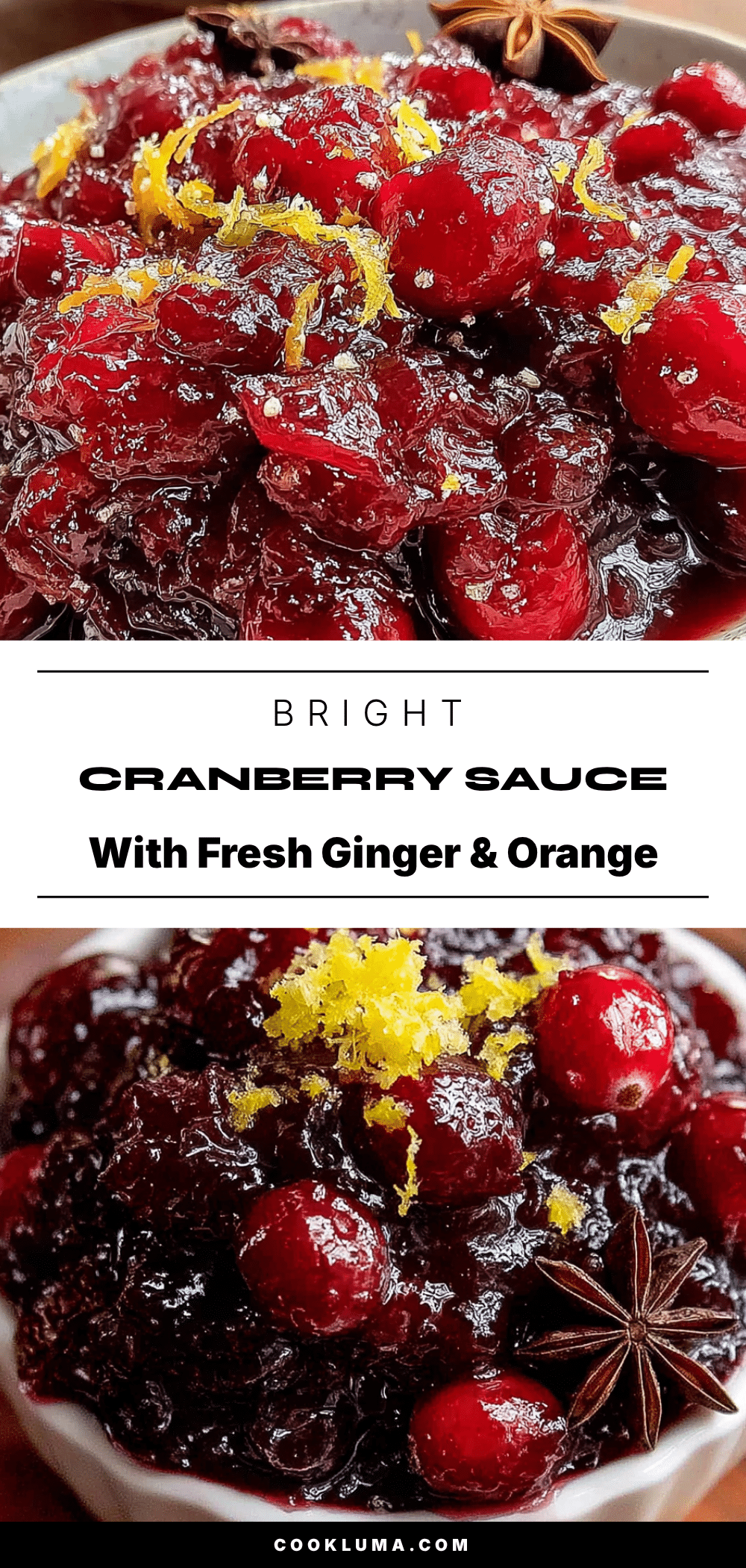 cranberry orange sauce with fresh ginger recipe
