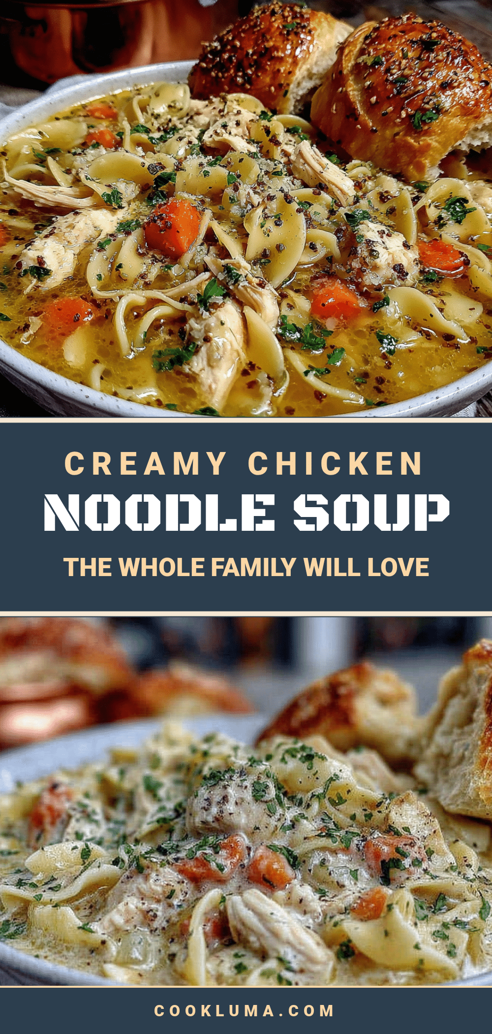 creamy chicken noodle soup recipe