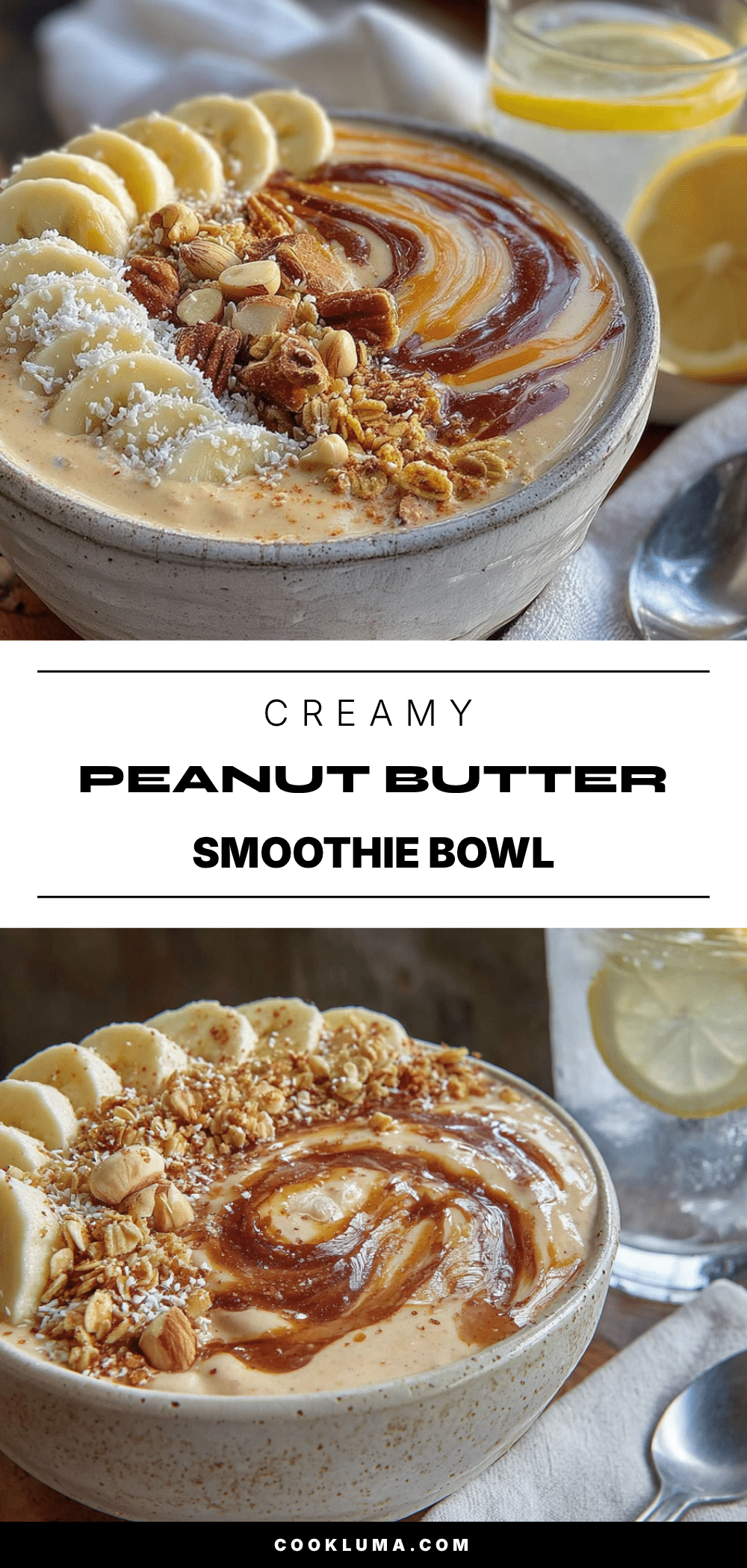 creamy peanut butter smoothie bowl recipe