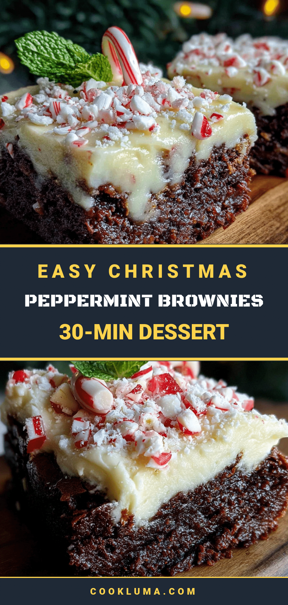 easy christmas peppermint brownies recipe