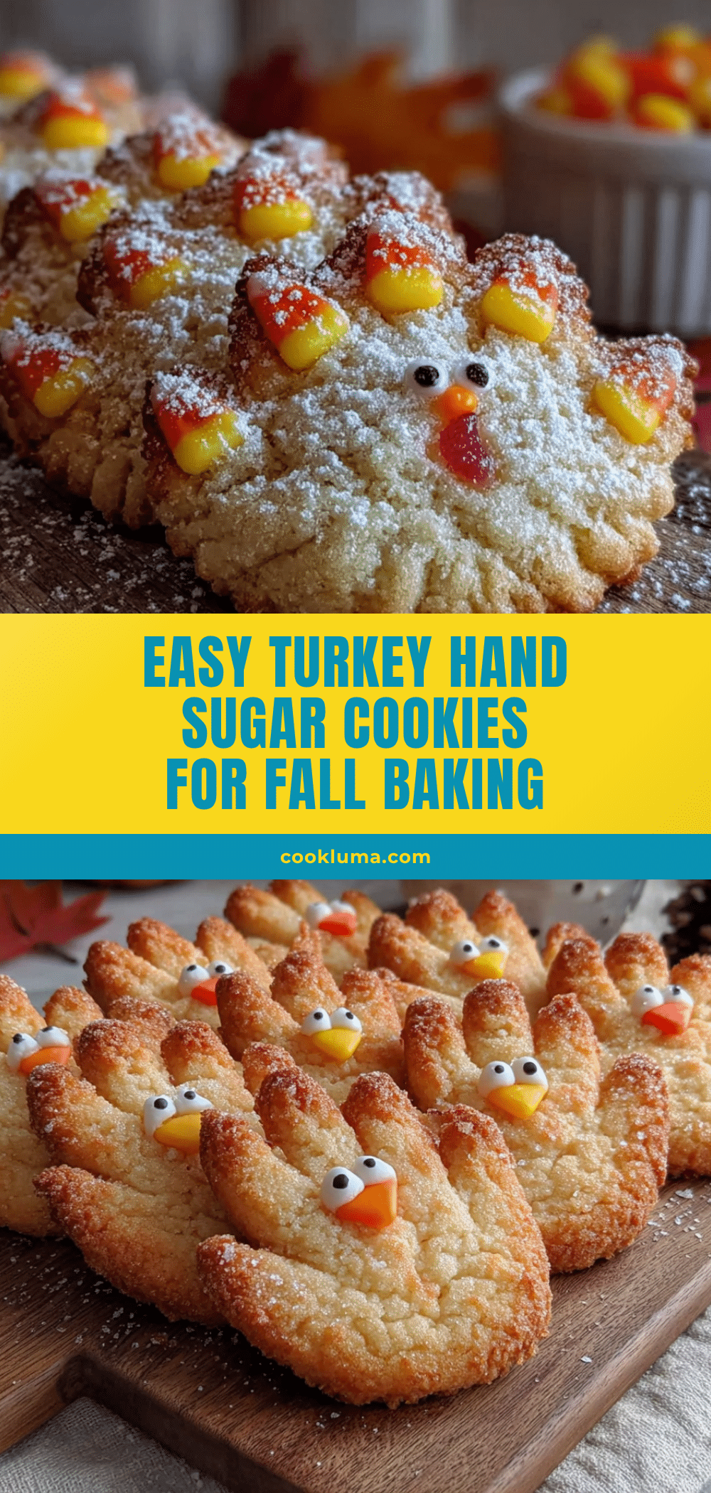 Easy Turkey Hand Cookies recipe