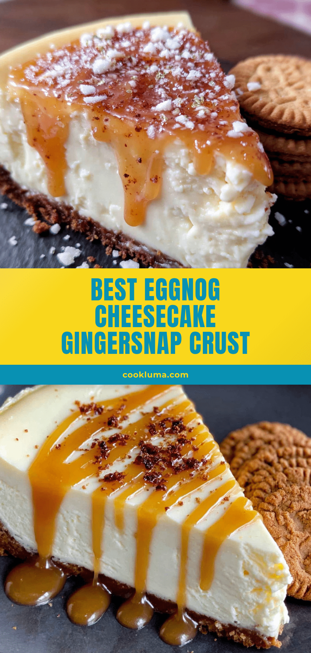 egg nog cheesecake with gingersnap crust recipe