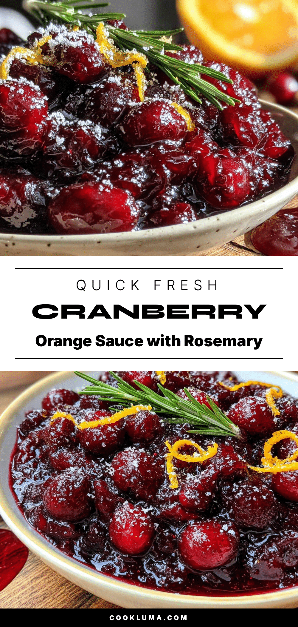 fresh cranberry orange sauce with rosemary recipe